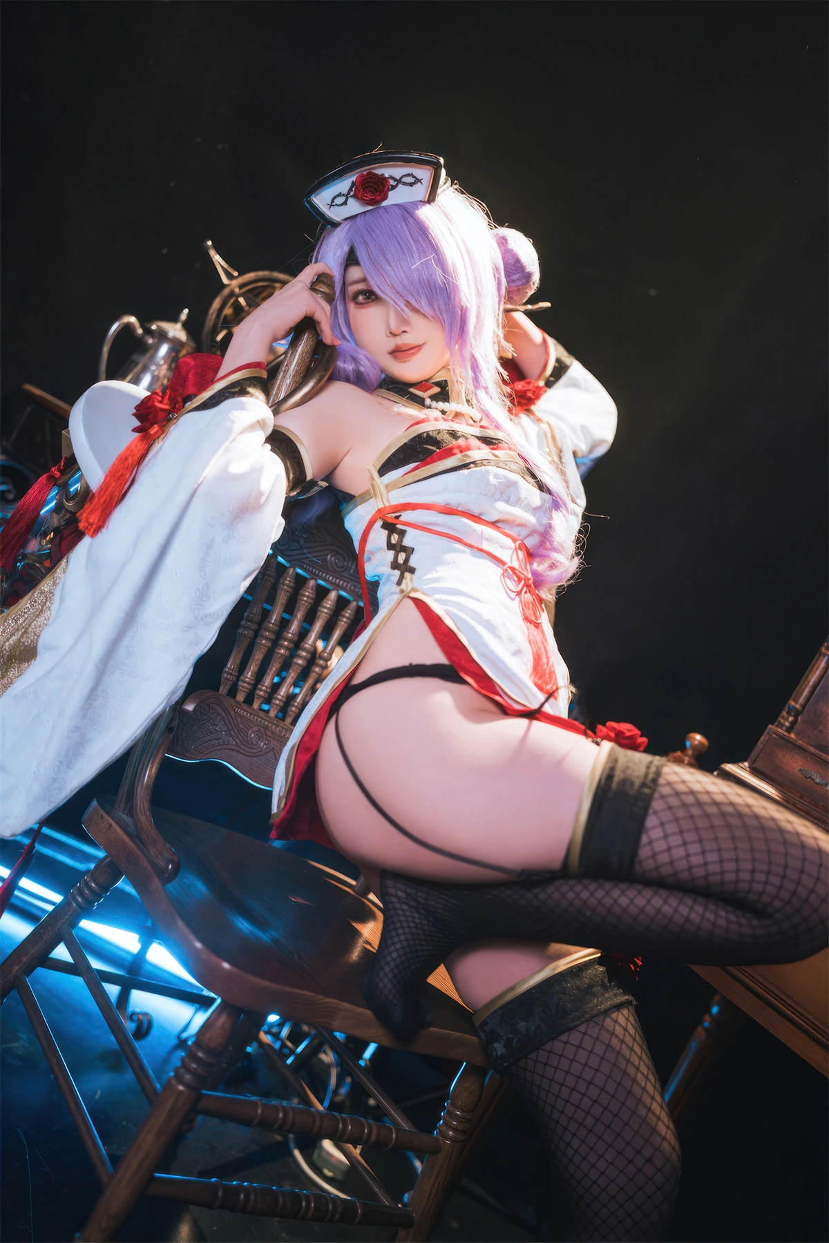 Cosplay 面饼仙儿 – 碧蓝航线 奥古斯特 女仆 – 公主连结Re：Dive 宵滨深月 - P62