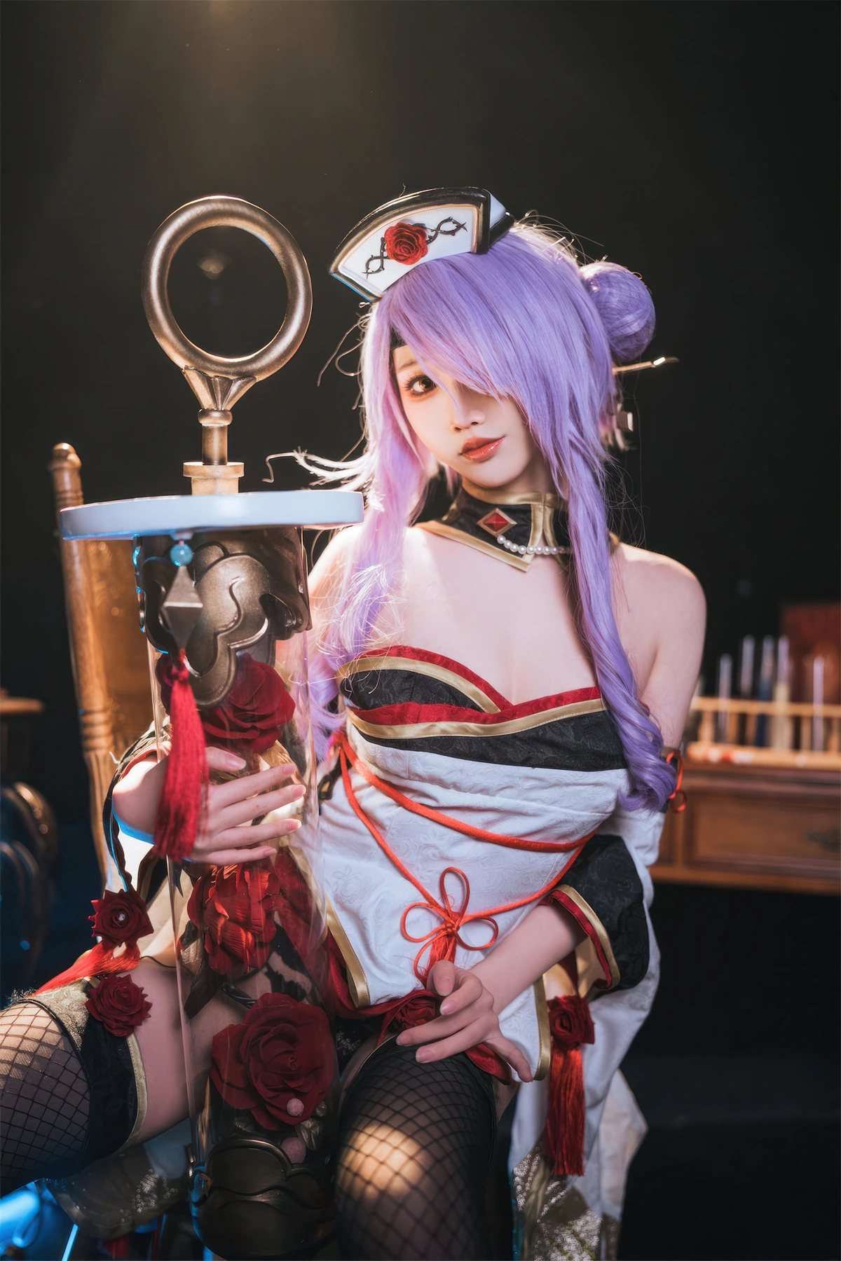 Cosplay 面饼仙儿 – 碧蓝航线 奥古斯特 女仆 – 公主连结Re：Dive 宵滨深月 - P63
