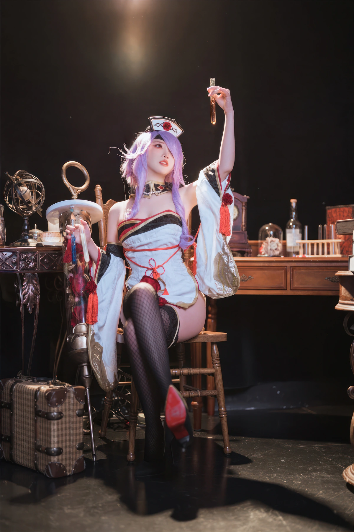 Cosplay 面饼仙儿 – 碧蓝航线 奥古斯特 女仆 – 公主连结Re：Dive 宵滨深月 - P65