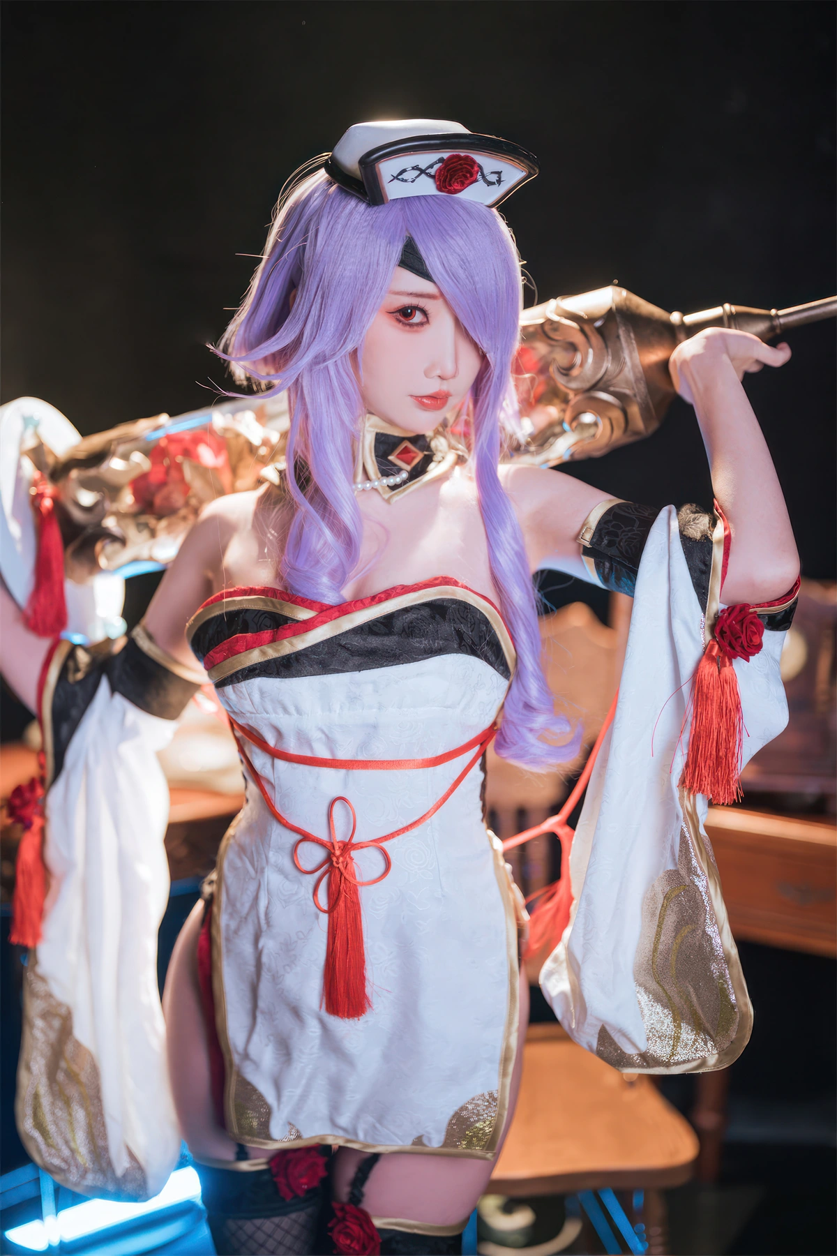 Cosplay 面饼仙儿 – 碧蓝航线 奥古斯特 女仆 – 公主连结Re：Dive 宵滨深月 - P75