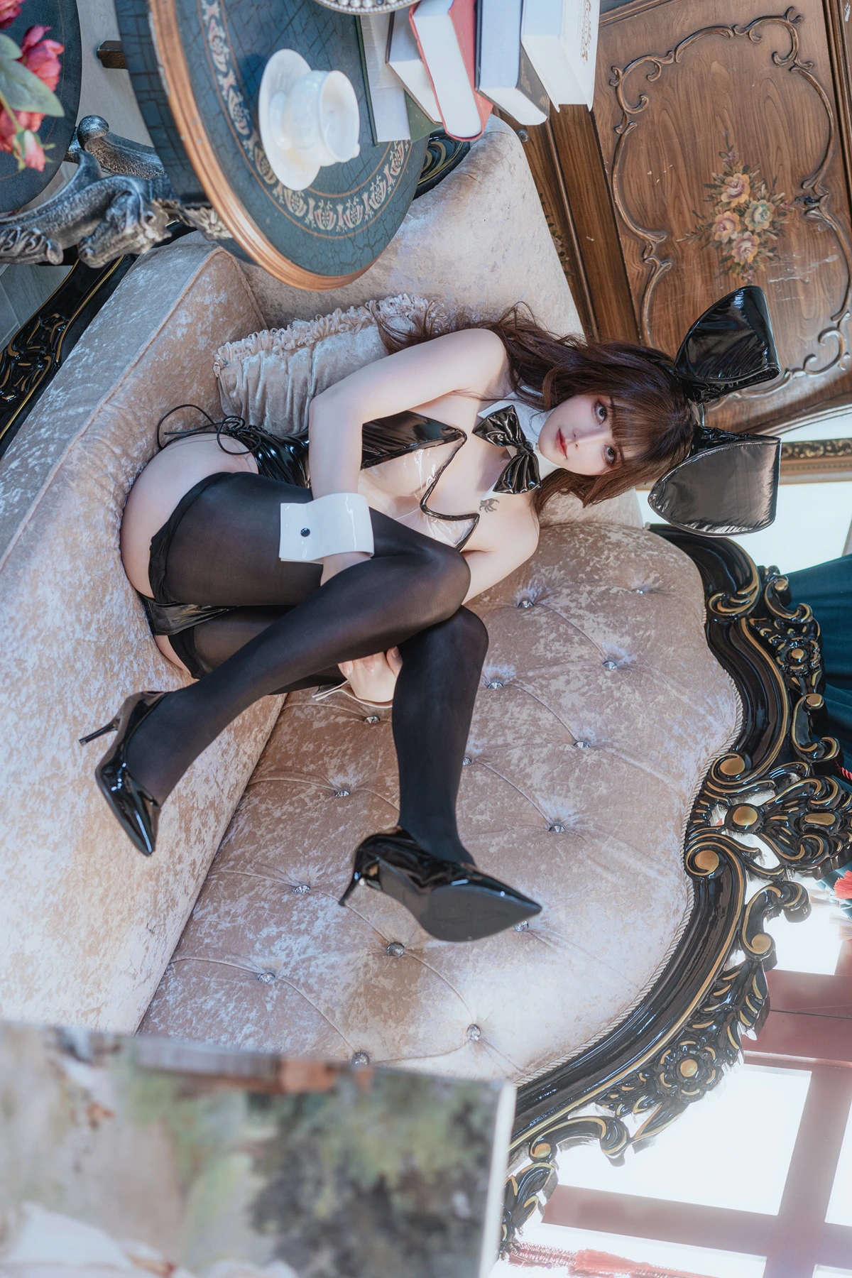 Cosplay 鹿八岁 – 豹纹透明兔女郎2.0 - P23