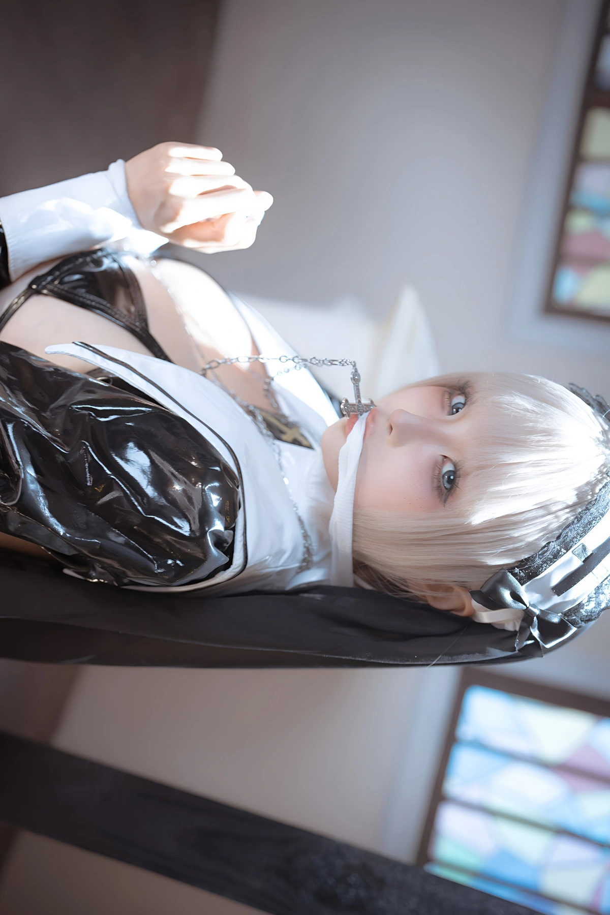Cosplay 蠢沫沫Chunmomo – 黑修女 Set.01 - P1