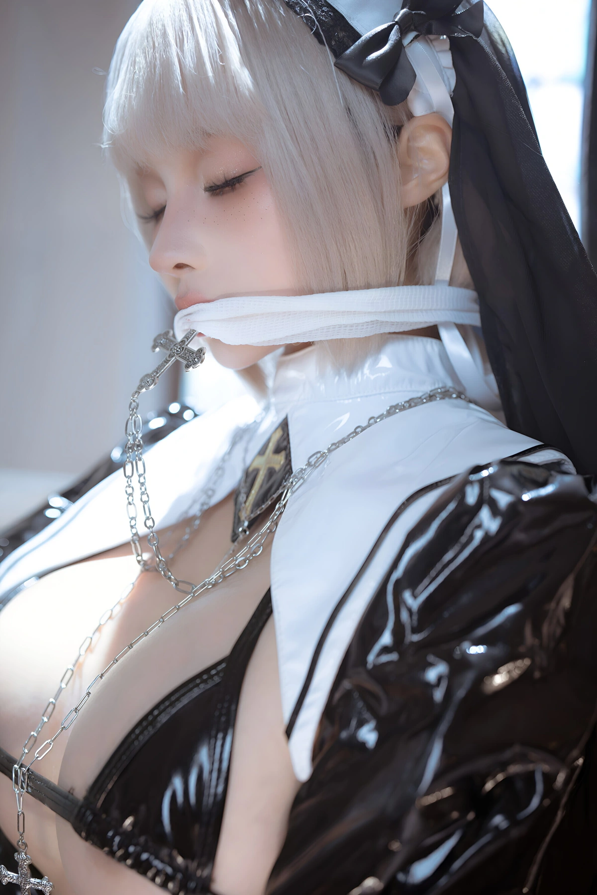 Cosplay 蠢沫沫Chunmomo – 黑修女 Set.01 - P2