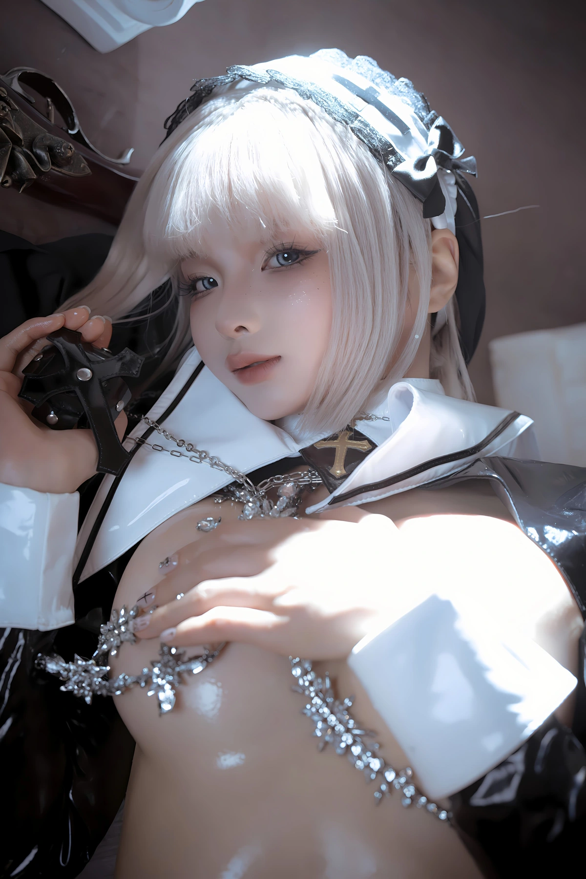 Cosplay 蠢沫沫Chunmomo – 黑修女 Set.02 - P32