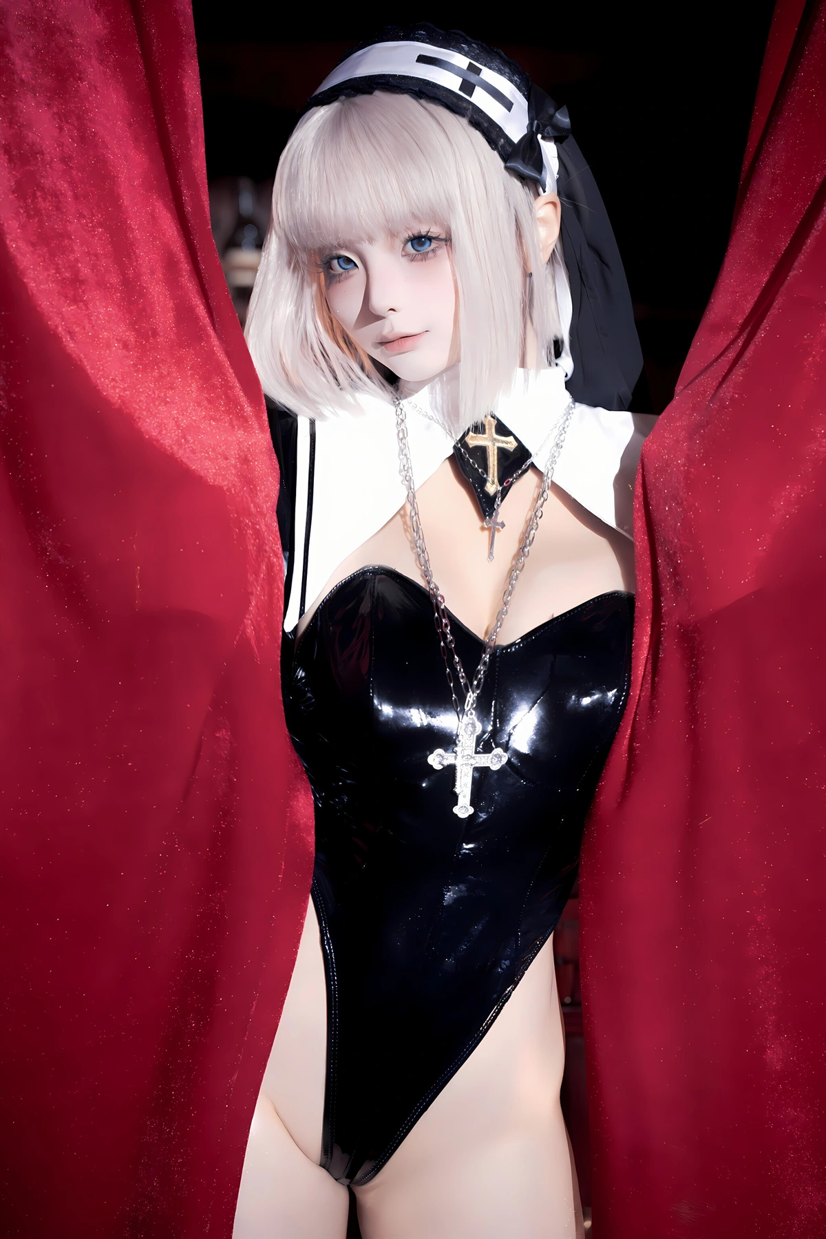 Cosplay 蠢沫沫Chunmomo – 黑修女 Set.02 - P3