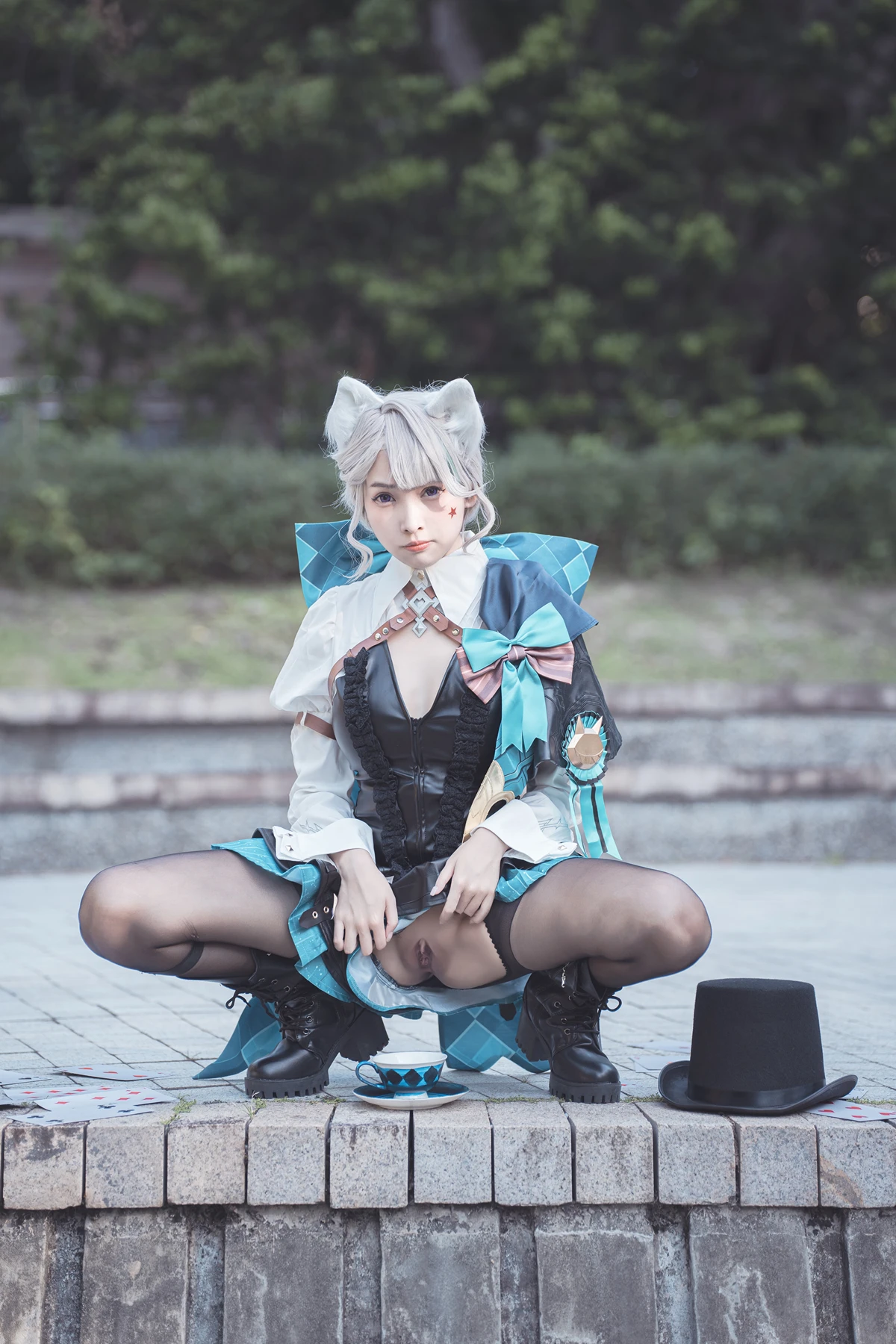 Cosplay 慕慕Momo – 聖女狩宴 御神子朱雀-傲嬌御姐全裸淫乳爆破！ - P18