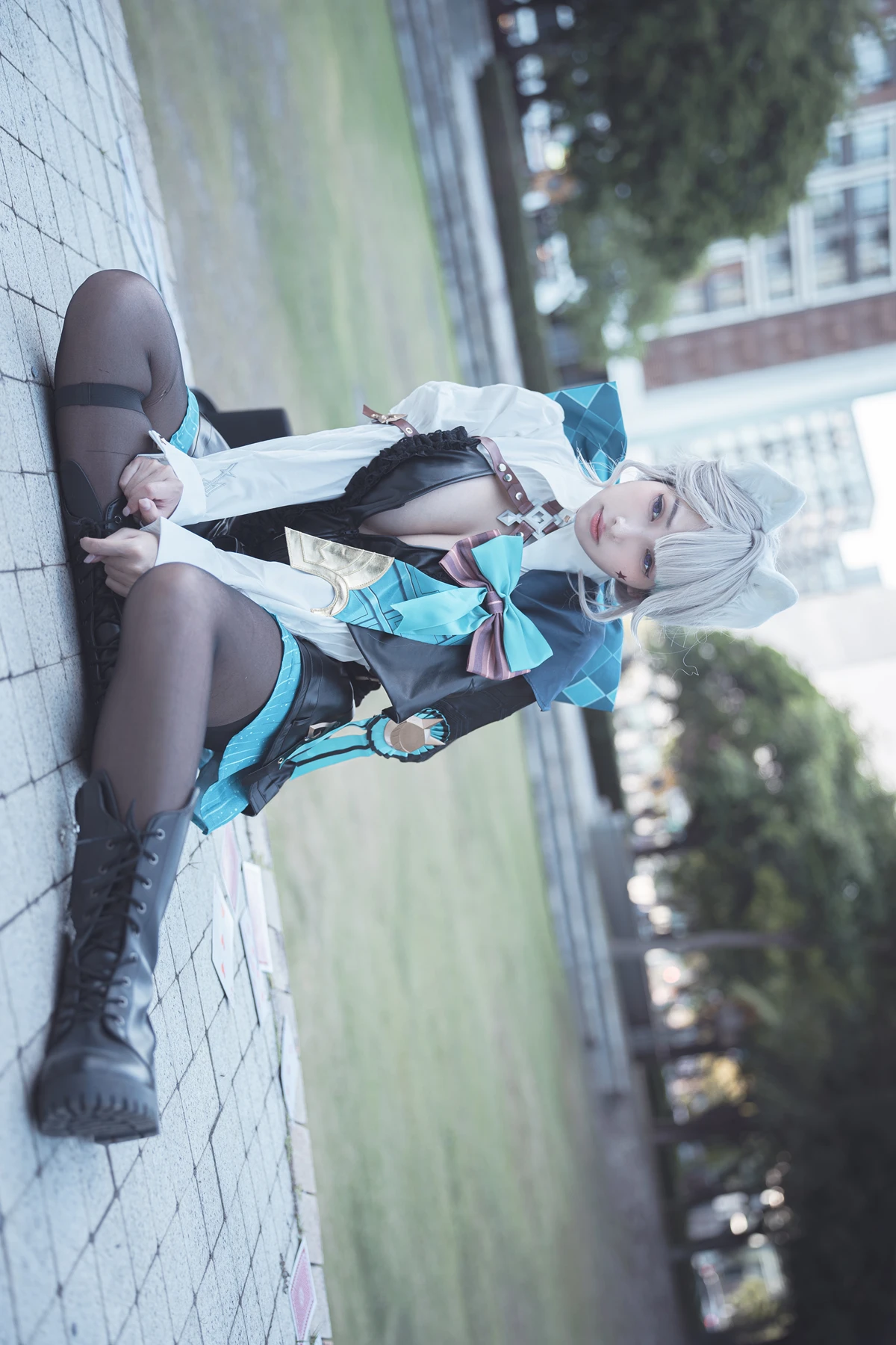 Cosplay 慕慕Momo – 聖女狩宴 御神子朱雀-傲嬌御姐全裸淫乳爆破！ - P26