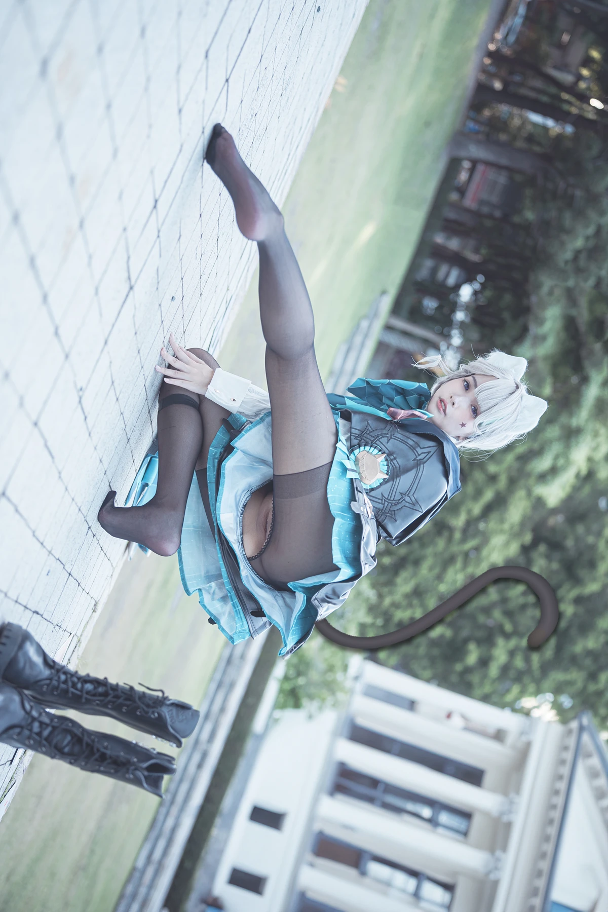 Cosplay 慕慕Momo – 聖女狩宴 御神子朱雀-傲嬌御姐全裸淫乳爆破！ - P30