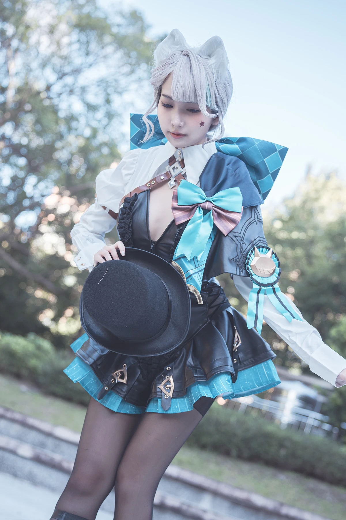 Cosplay 慕慕Momo – 聖女狩宴 御神子朱雀-傲嬌御姐全裸淫乳爆破！ - P7