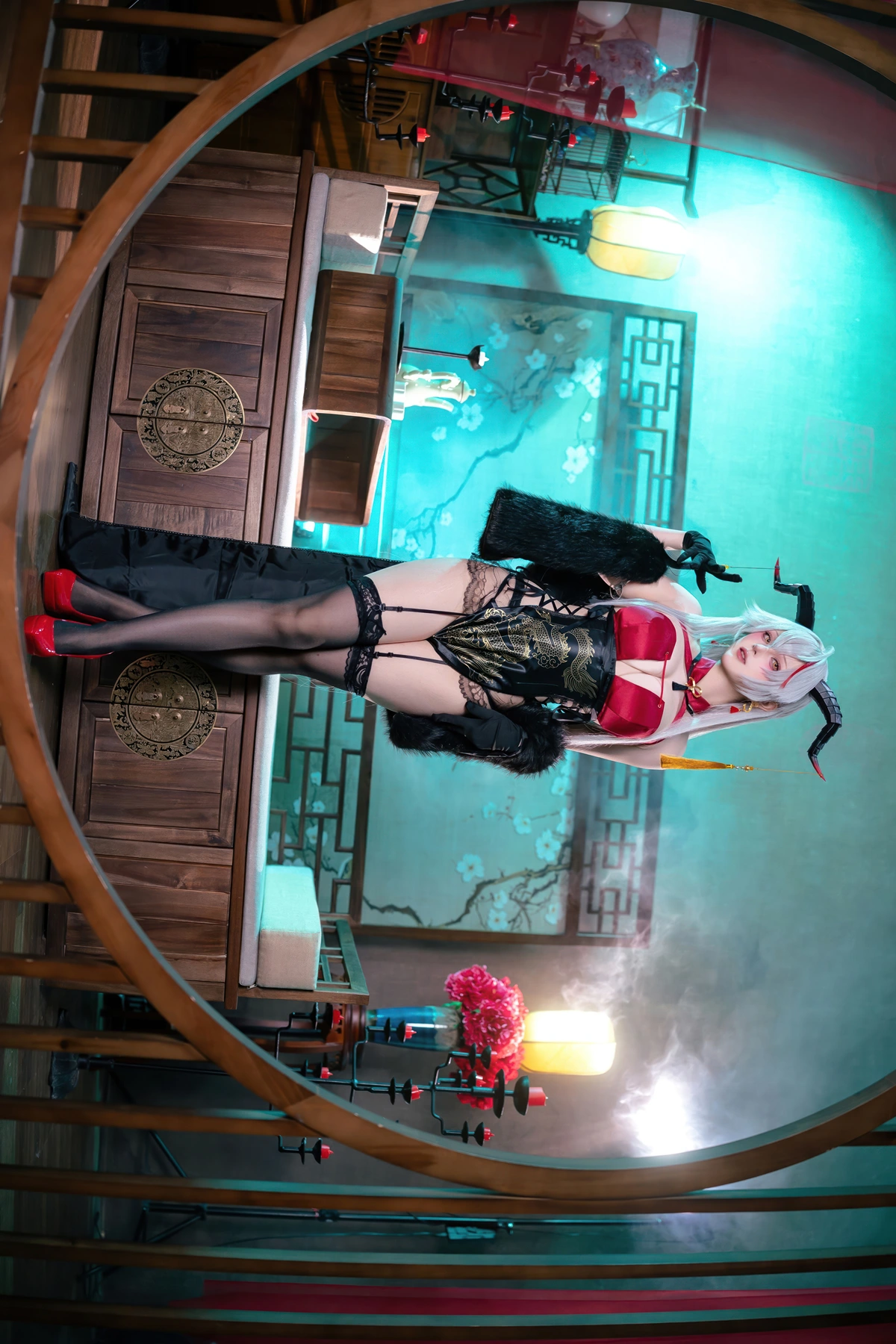 Cosplay 屿鱼 – 碧蓝航线 埃吉尔旗袍 - P9