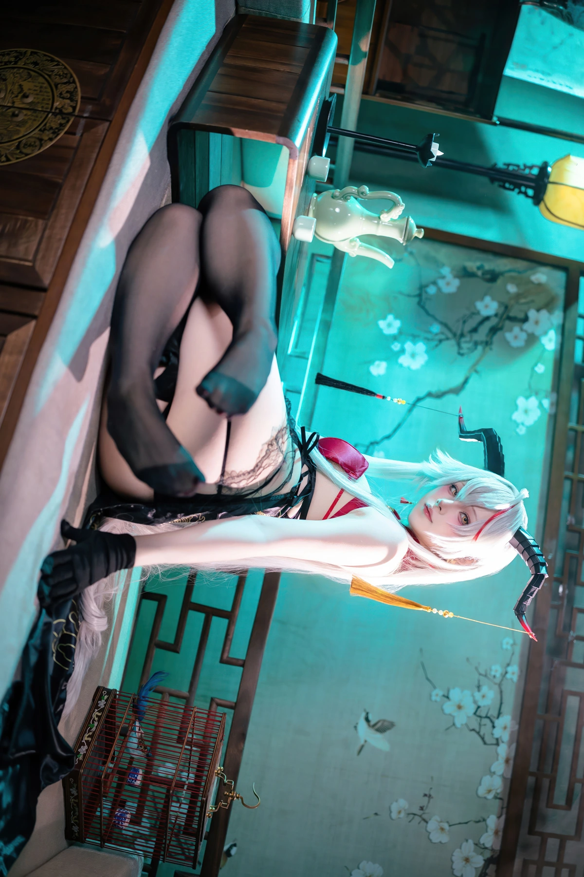 Cosplay 屿鱼 – 碧蓝航线 埃吉尔旗袍 - P18