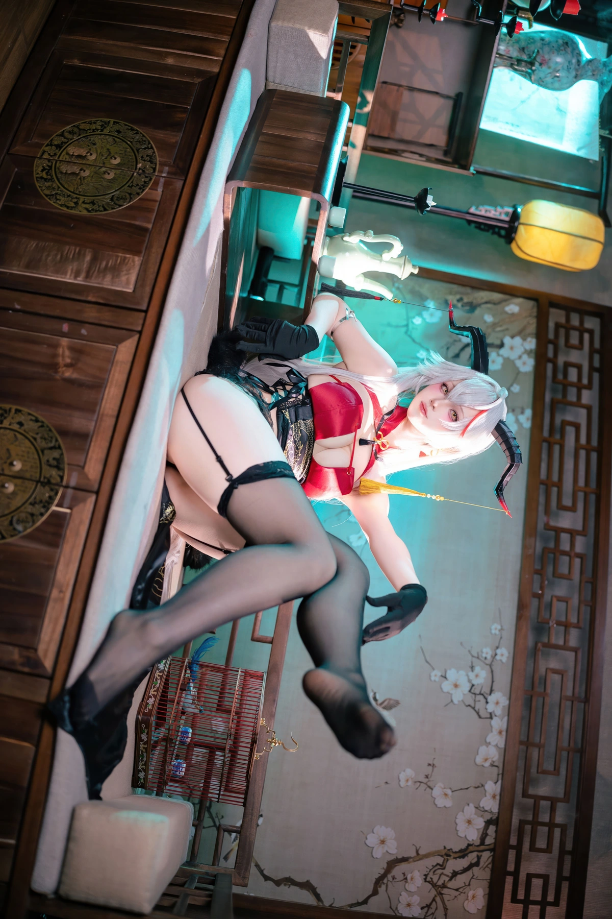 Cosplay 屿鱼 – 碧蓝航线 埃吉尔旗袍 - P23