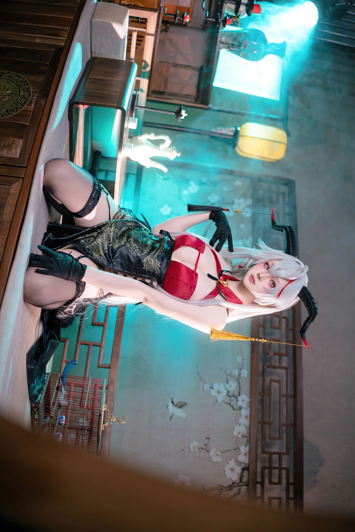 Cosplay 屿鱼 – 碧蓝航线 埃吉尔旗袍 - P24