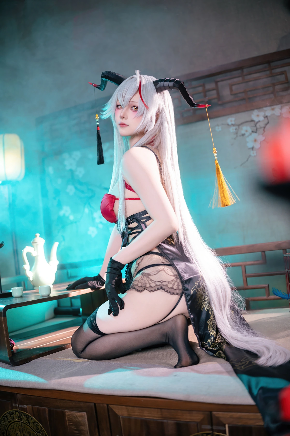 Cosplay 屿鱼 – 碧蓝航线 埃吉尔旗袍 - P27