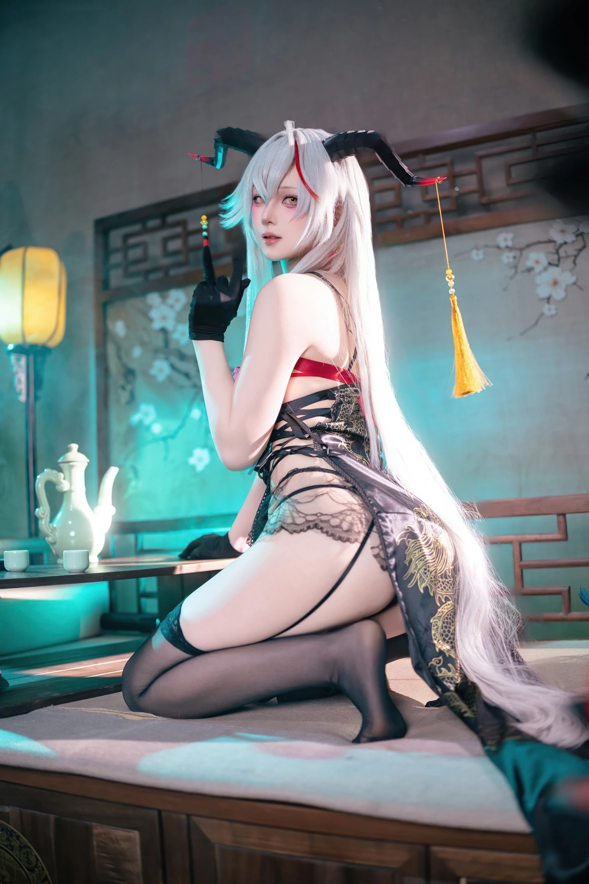 Cosplay 屿鱼 – 碧蓝航线 埃吉尔旗袍 - P28