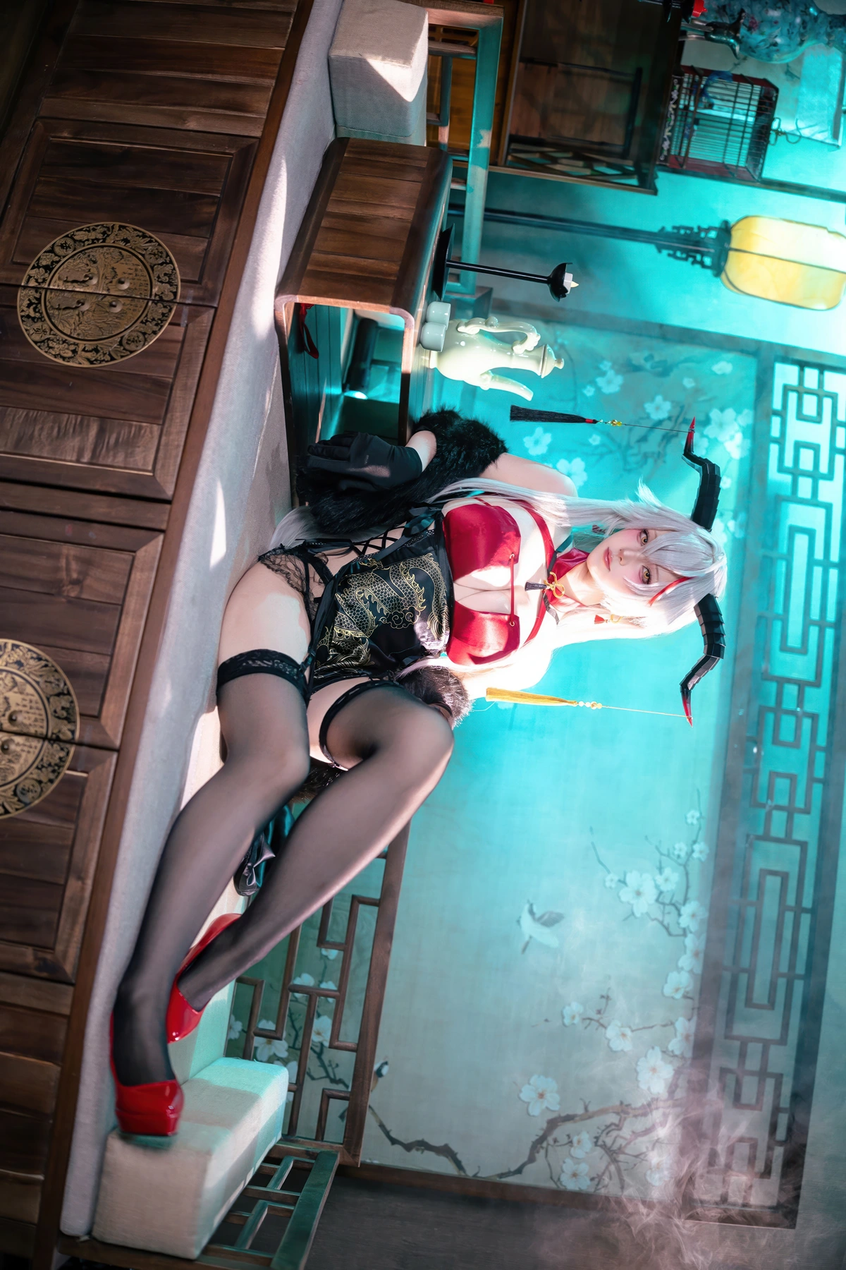 Cosplay 屿鱼 – 碧蓝航线 埃吉尔旗袍 - P2