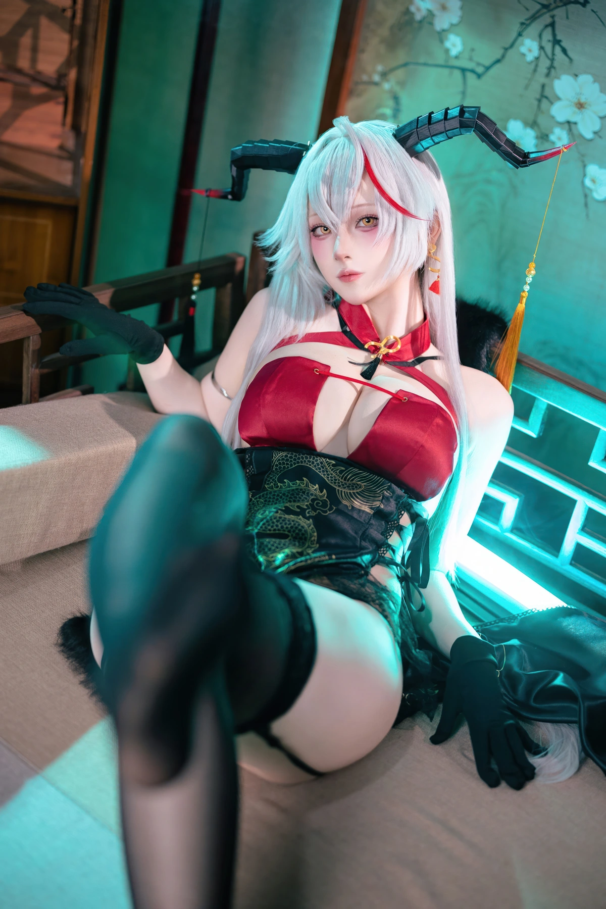 Cosplay 屿鱼 – 碧蓝航线 埃吉尔旗袍 - P33