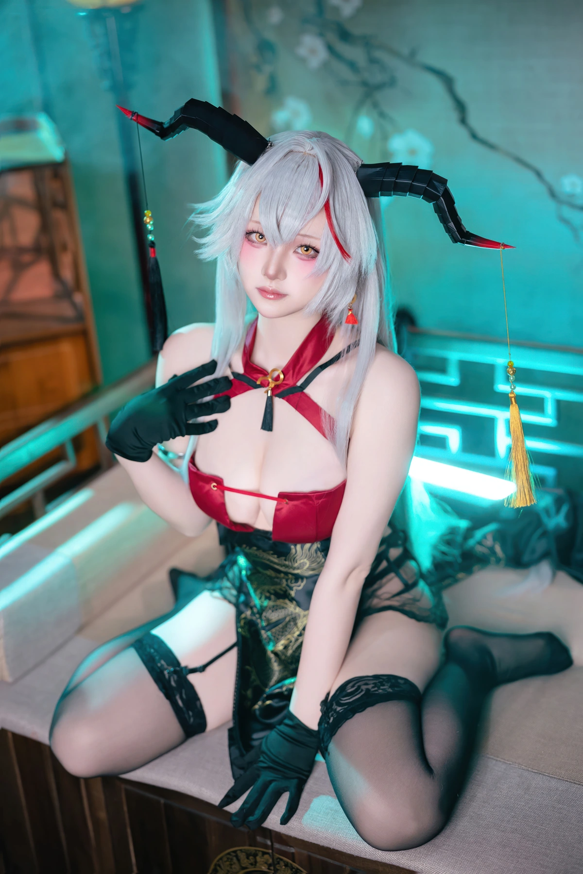 Cosplay 屿鱼 – 碧蓝航线 埃吉尔旗袍 - P39