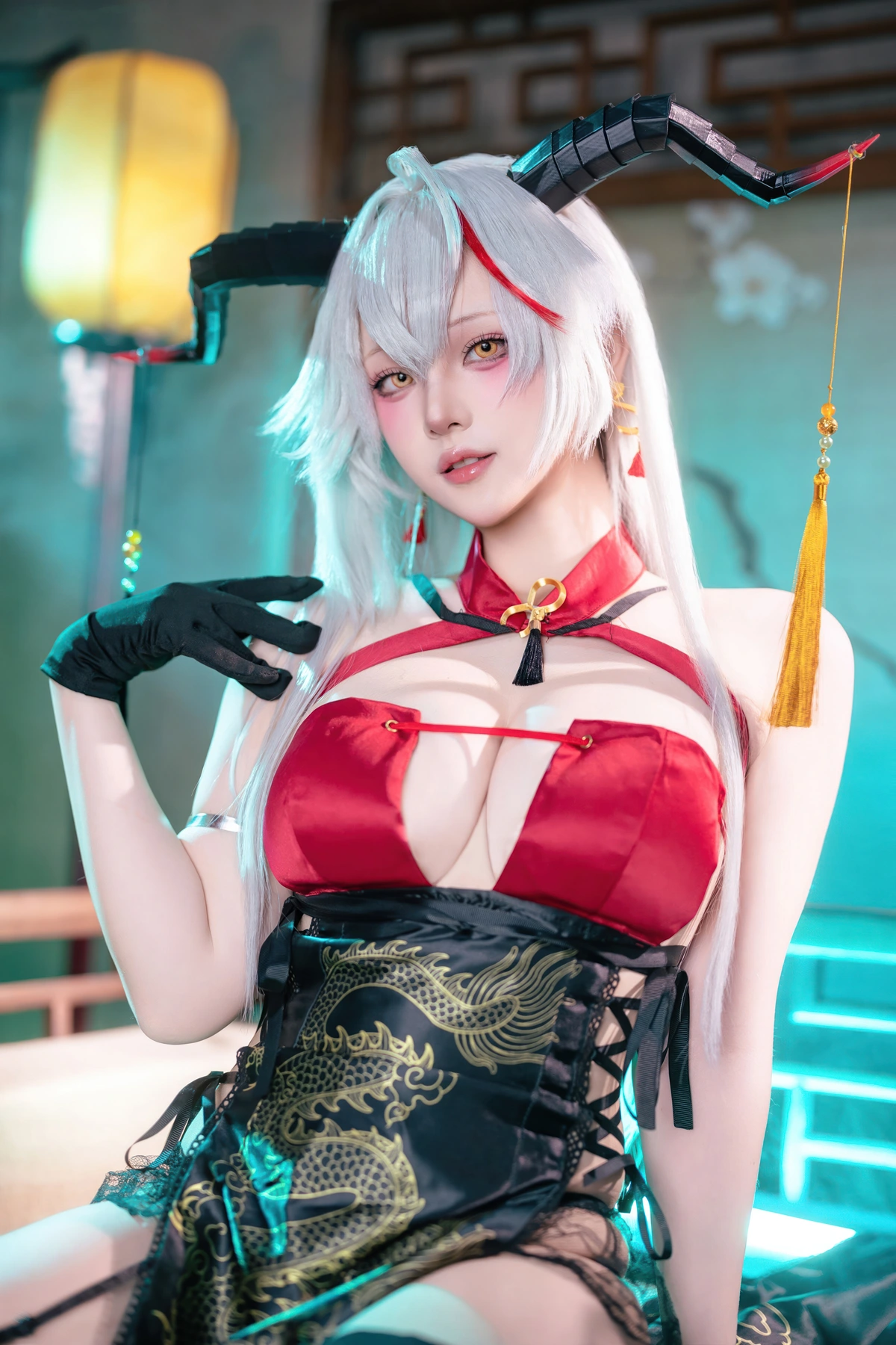 Cosplay 屿鱼 – 碧蓝航线 埃吉尔旗袍 - P40