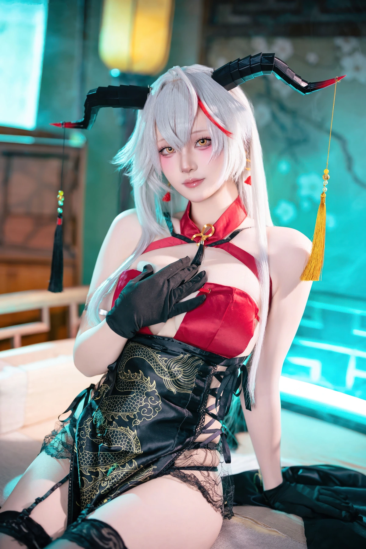 Cosplay 屿鱼 – 碧蓝航线 埃吉尔旗袍 - P45