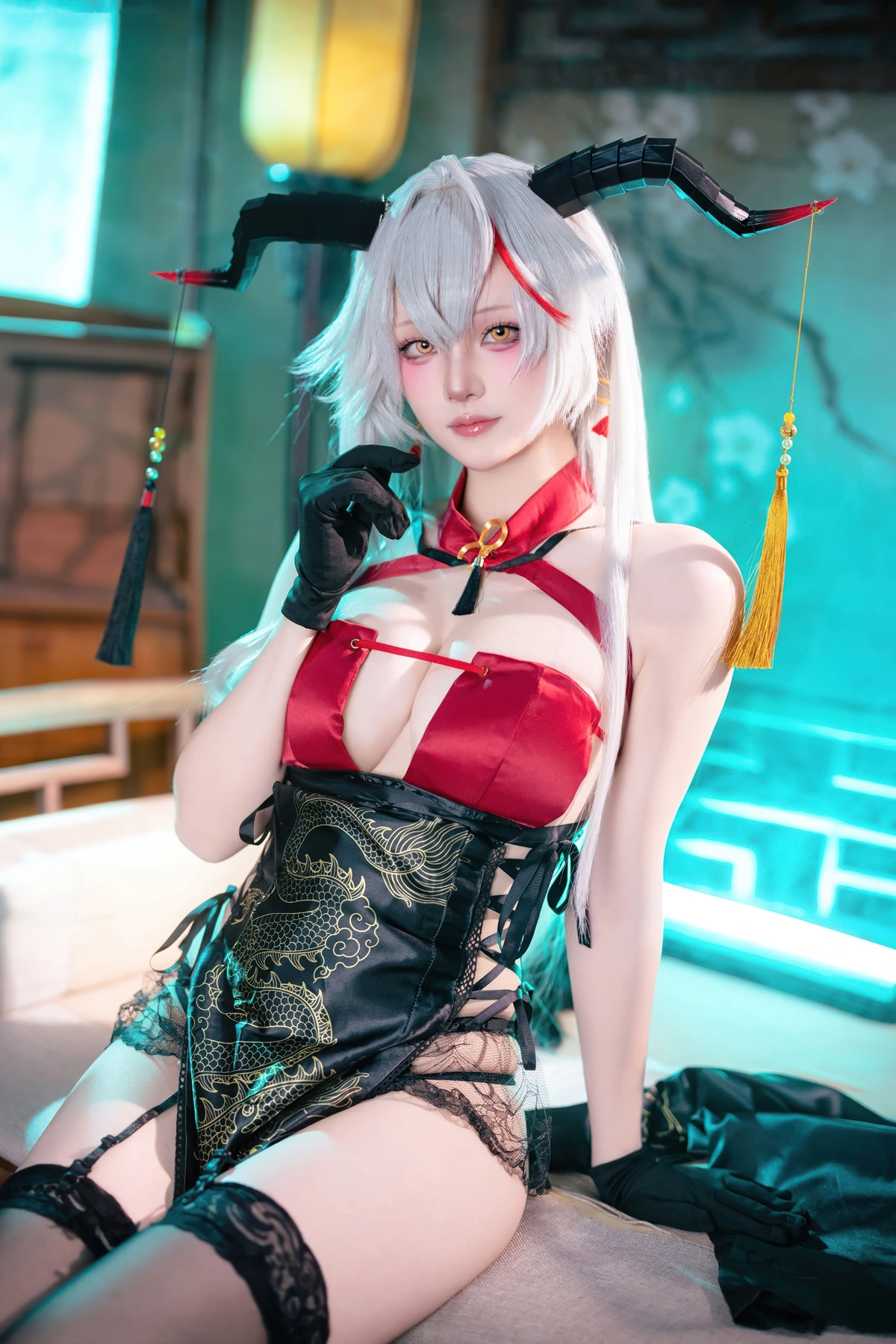 Cosplay 屿鱼 – 碧蓝航线 埃吉尔旗袍 - P46