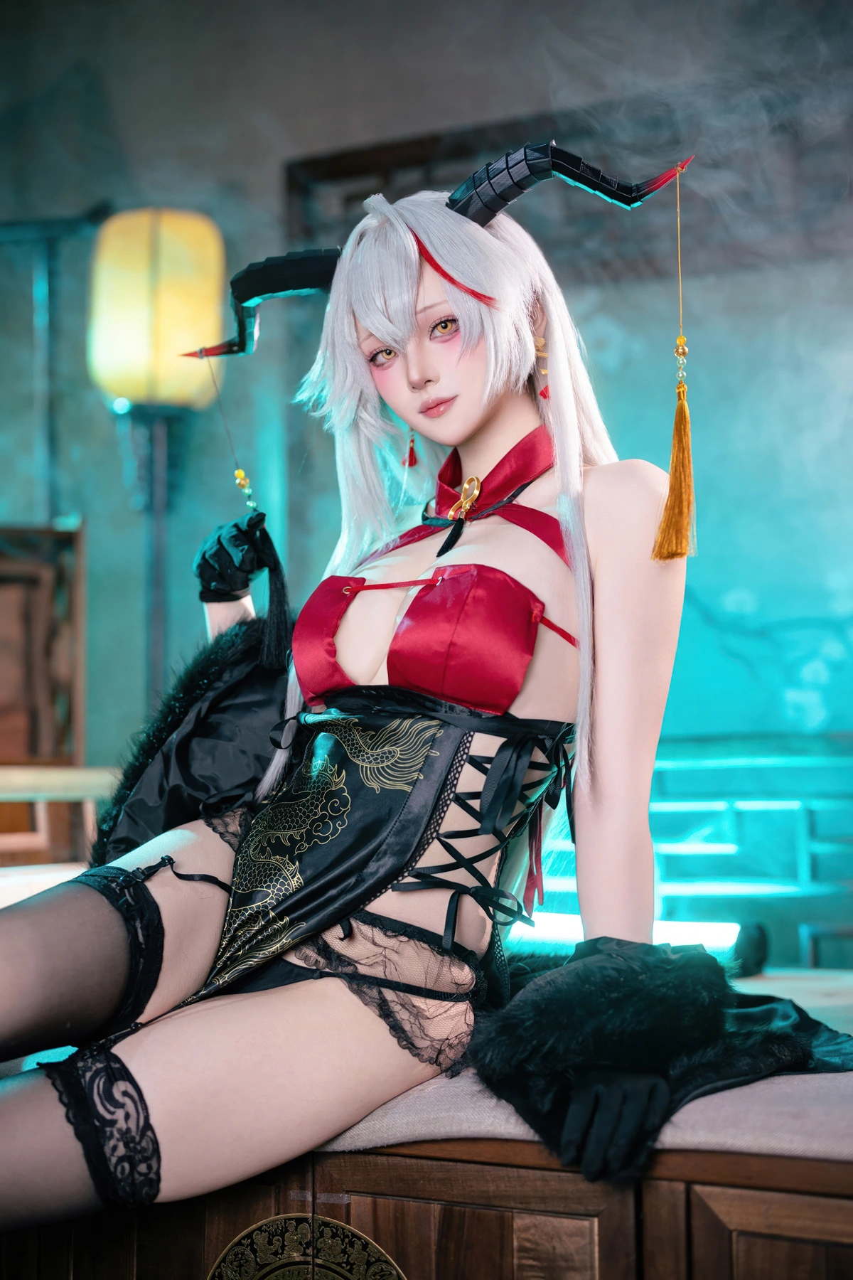 Cosplay 屿鱼 – 碧蓝航线 埃吉尔旗袍 - P48