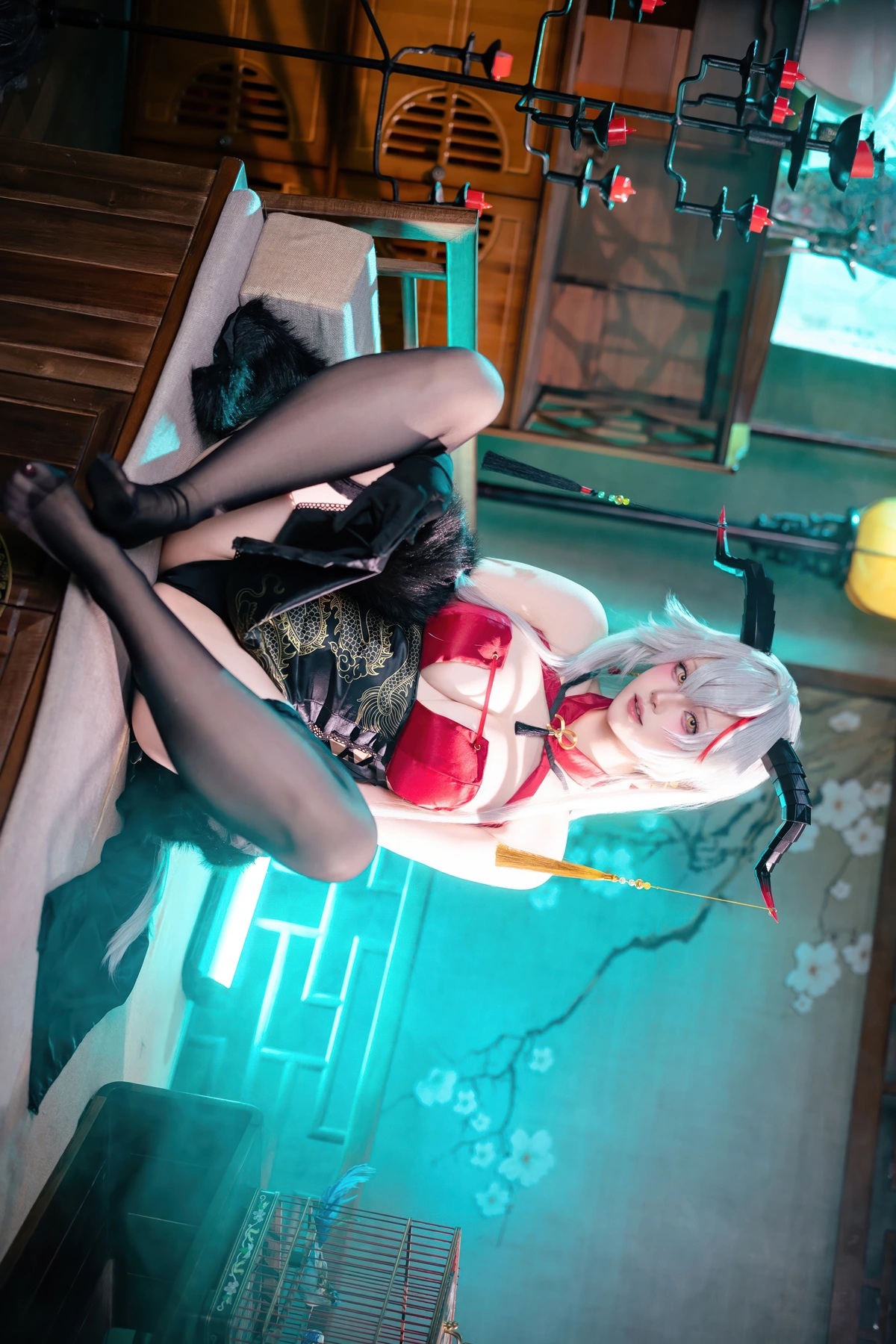 Cosplay 屿鱼 – 碧蓝航线 埃吉尔旗袍 - P49