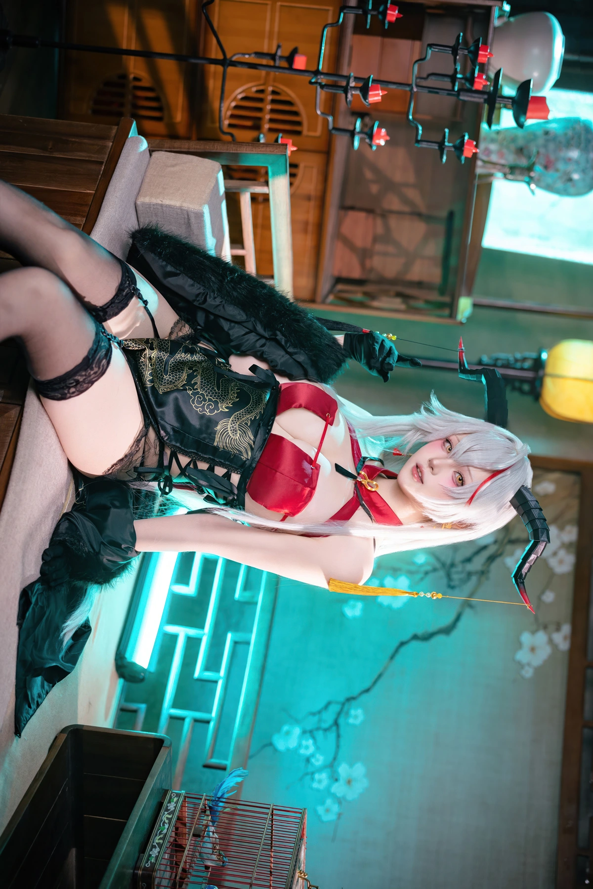 Cosplay 屿鱼 – 碧蓝航线 埃吉尔旗袍 - P50