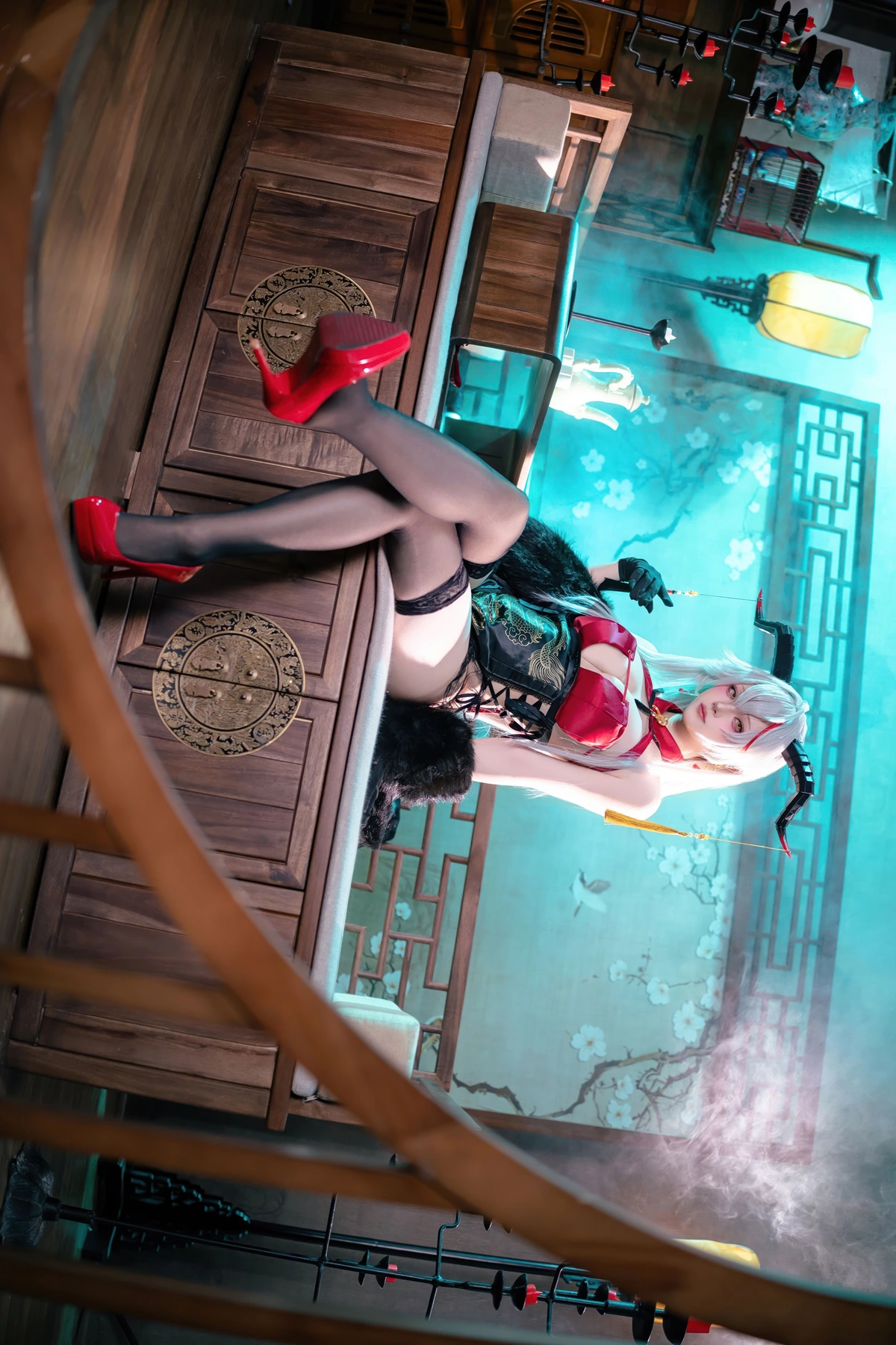 Cosplay 屿鱼 – 碧蓝航线 埃吉尔旗袍 - P6