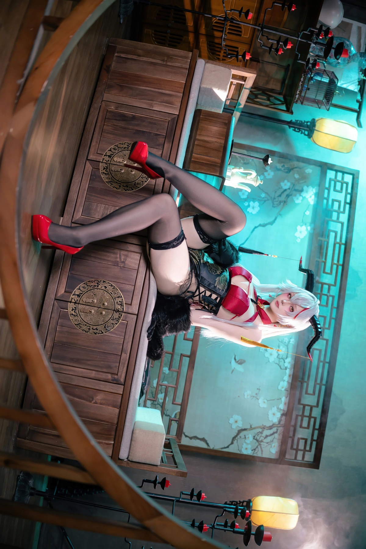 Cosplay 屿鱼 – 碧蓝航线 埃吉尔旗袍 - P7