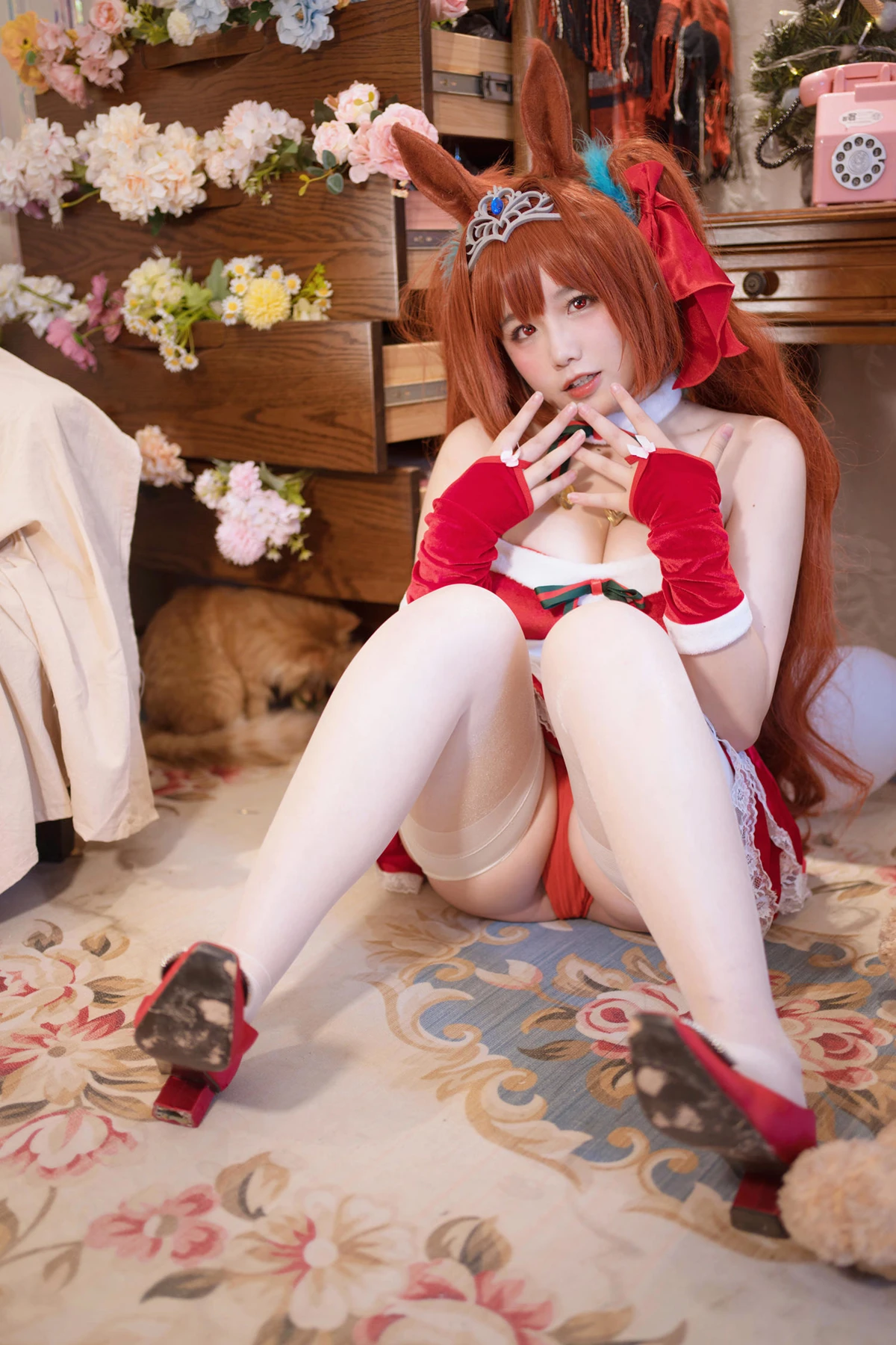 Cosplay 阿半今天很开心 – 赛马娘 大和赤骥·绯红的星落之夜 - P12