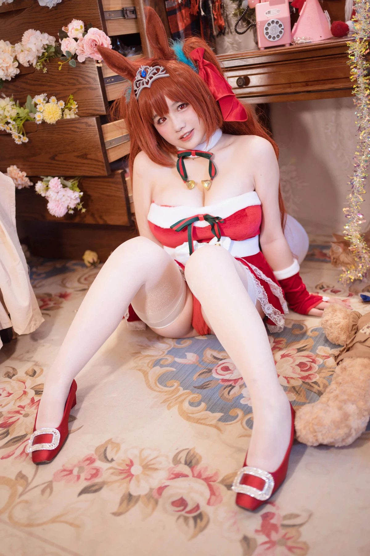 Cosplay 阿半今天很开心 – 赛马娘 大和赤骥·绯红的星落之夜 - P14