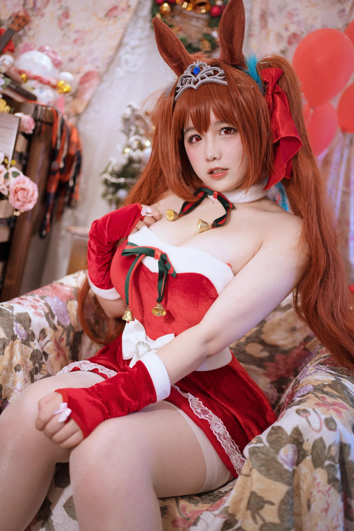 Cosplay 阿半今天很开心 – 赛马娘 大和赤骥·绯红的星落之夜 - P48
