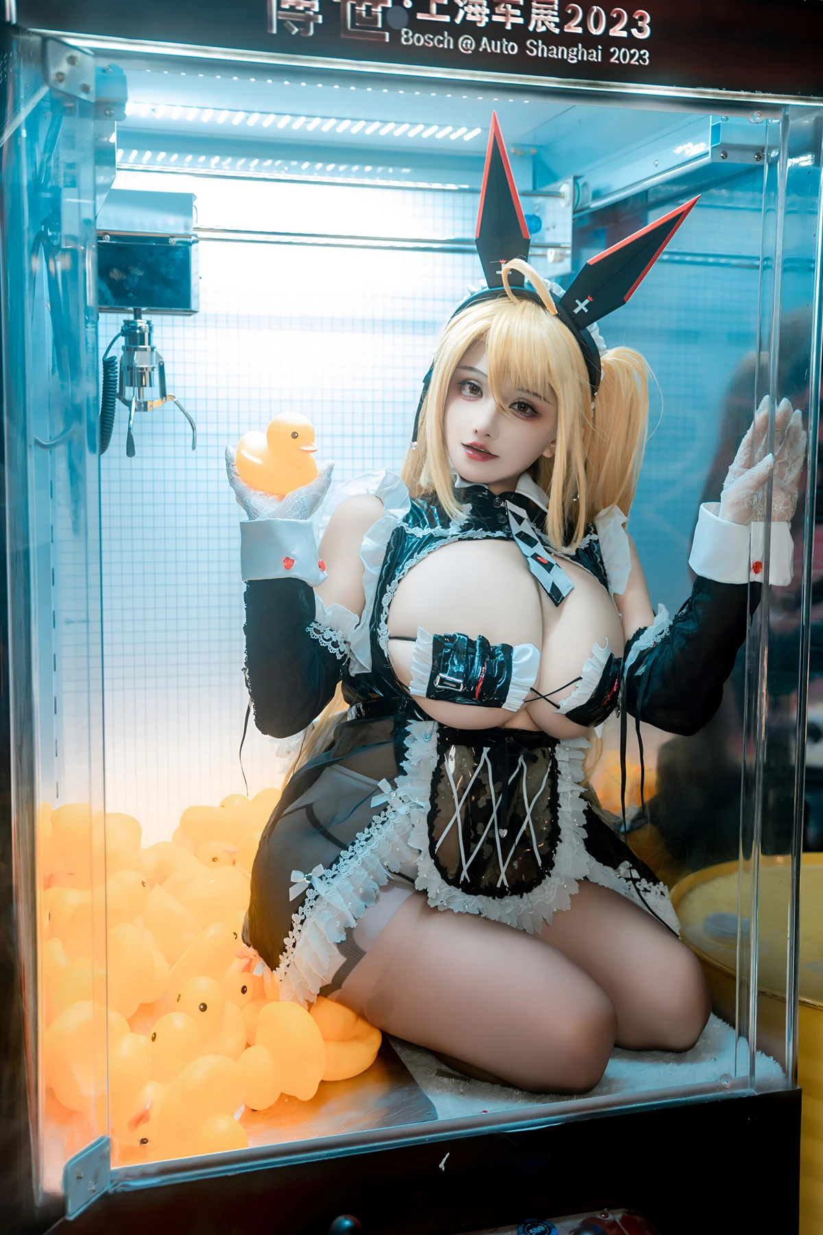Cosplay 虎牙古阿扎 – 交错战线 咎瓦尤斯女仆 - P28