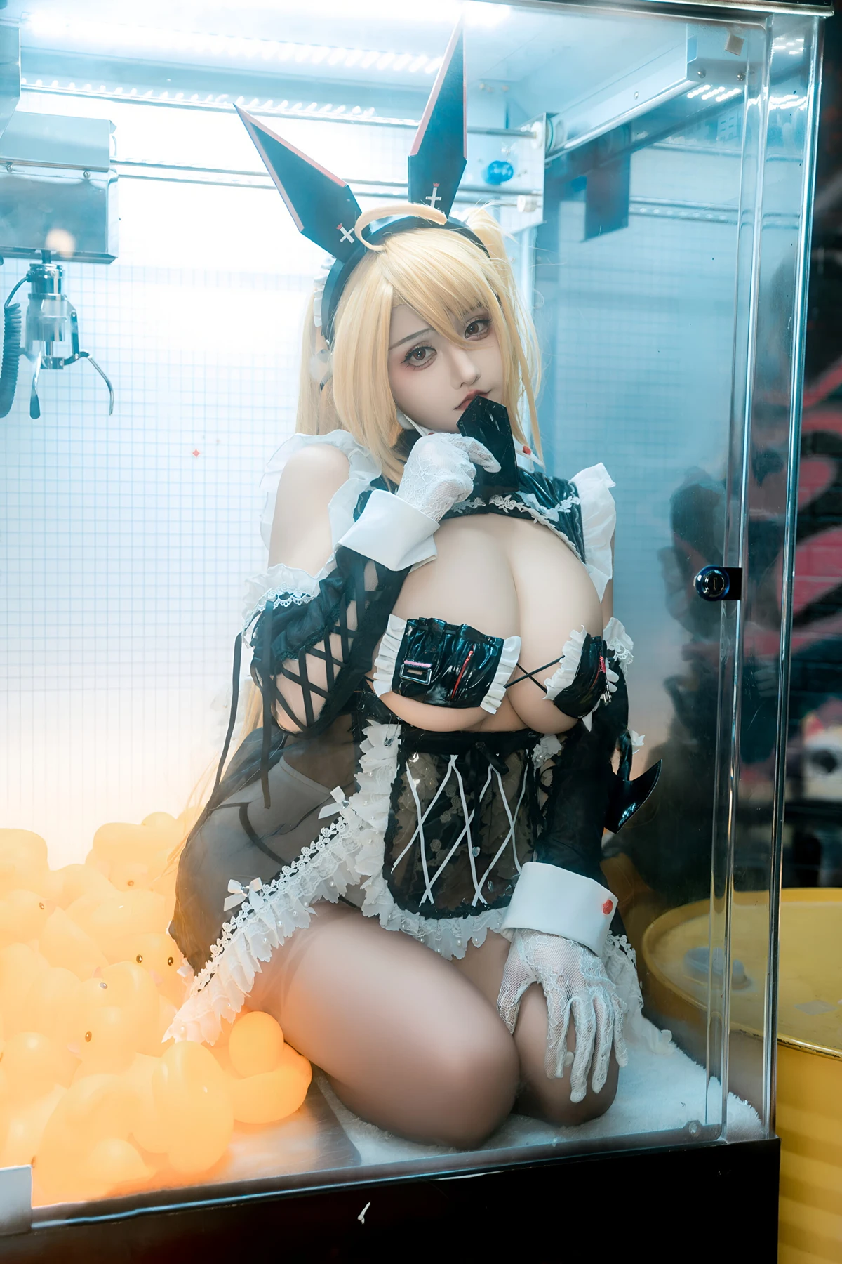 Cosplay 虎牙古阿扎 – 交错战线 咎瓦尤斯女仆 - P36