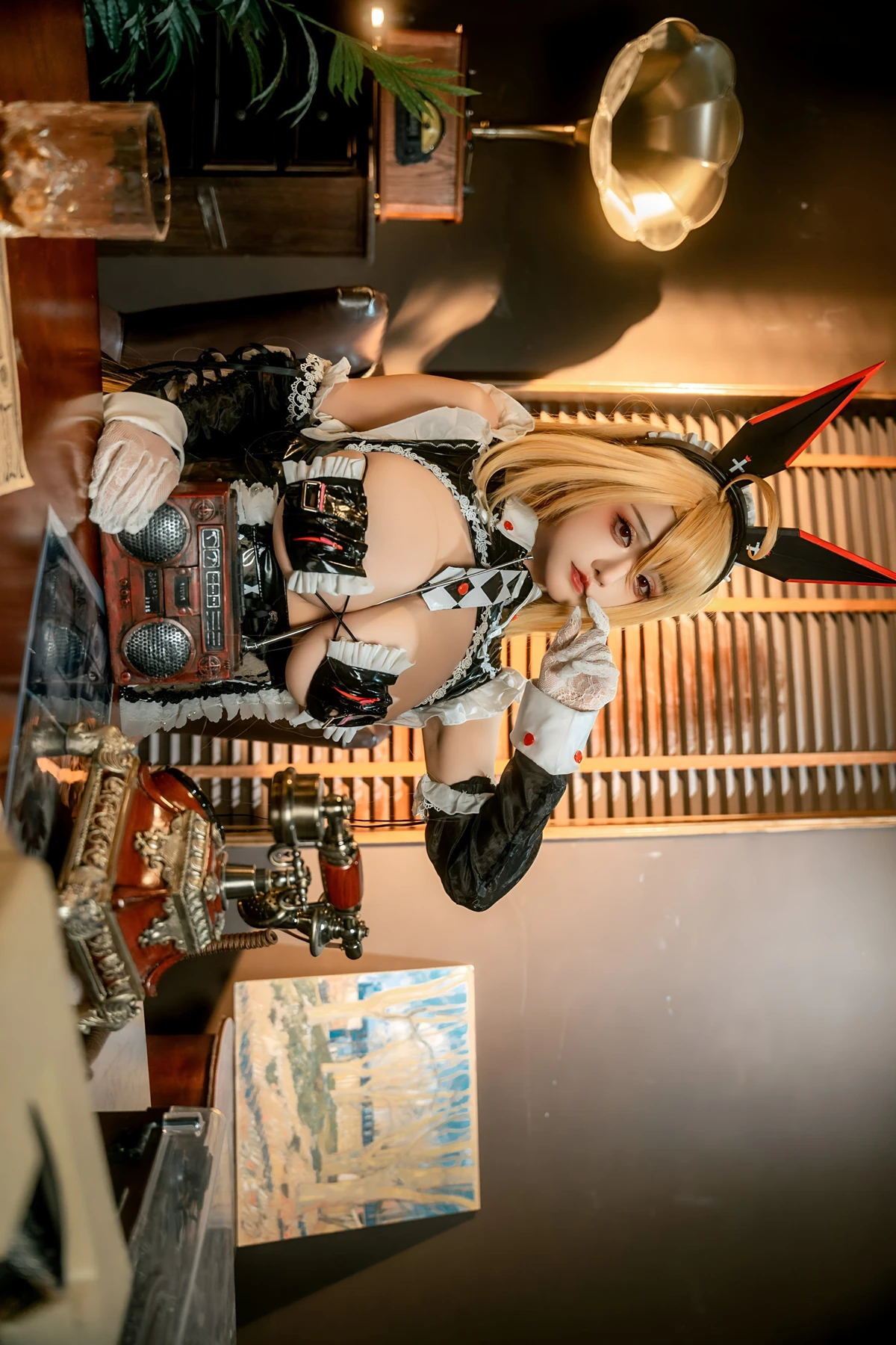 Cosplay 虎牙古阿扎 – 交错战线 咎瓦尤斯女仆 - P49
