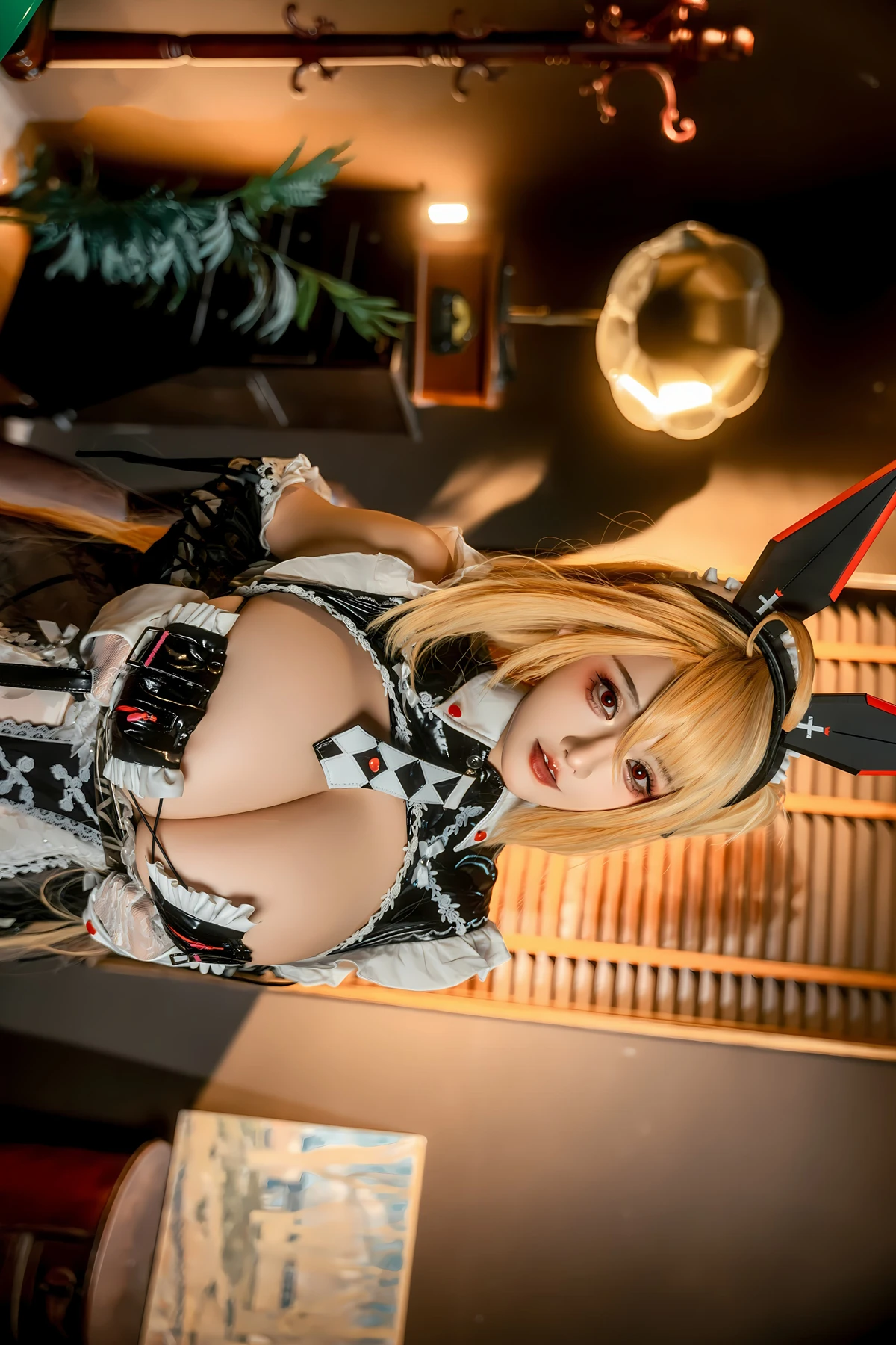 Cosplay 虎牙古阿扎 – 交错战线 咎瓦尤斯女仆 - P59