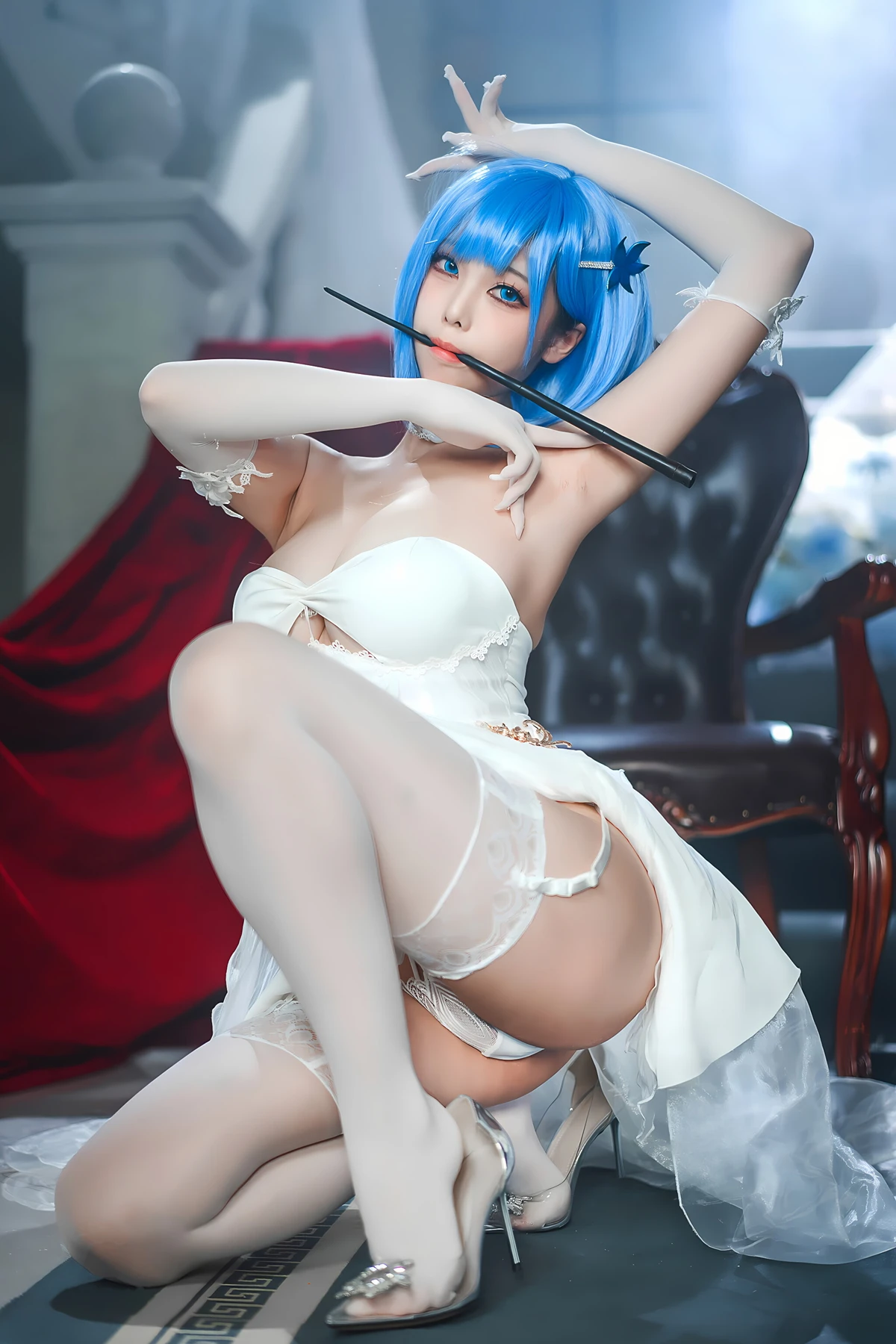Cosplay 蜜汁猫裘Mizhimaoqiu – 碧蓝航线 恰巴耶夫白骑兵 Set.01 - P40