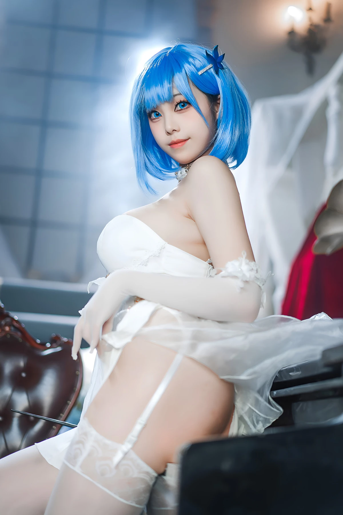 Cosplay 蜜汁猫裘Mizhimaoqiu – 碧蓝航线 恰巴耶夫白骑兵 Set.01 - P45