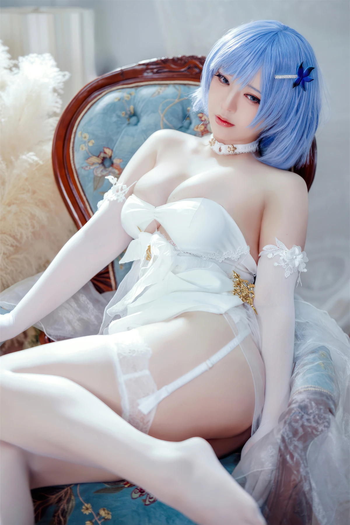 Cosplay 半半子Banbanko – 碧蓝航线 恰巴耶夫 白骑兵的旋律 礼服 - P15