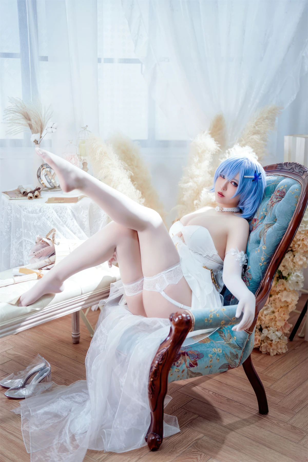 Cosplay 半半子Banbanko – 碧蓝航线 恰巴耶夫 白骑兵的旋律 礼服 - P19