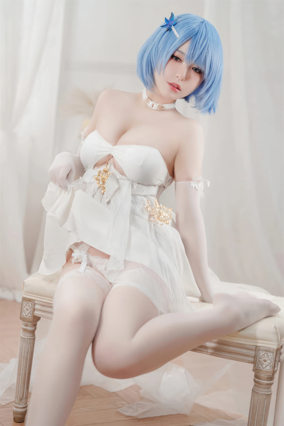 Cosplay 半半子Banbanko – 碧蓝航线 恰巴耶夫 白骑兵的旋律 礼服 - P26