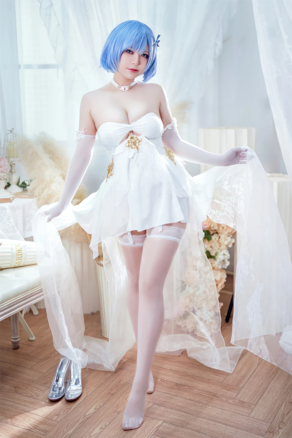 Cosplay 半半子Banbanko – 碧蓝航线 恰巴耶夫 白骑兵的旋律 礼服 - P27
