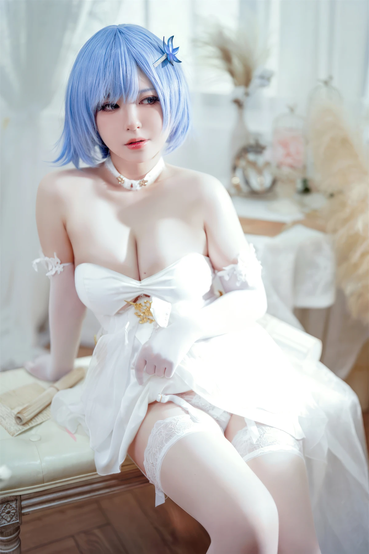 Cosplay 半半子Banbanko – 碧蓝航线 恰巴耶夫 白骑兵的旋律 礼服 - P32