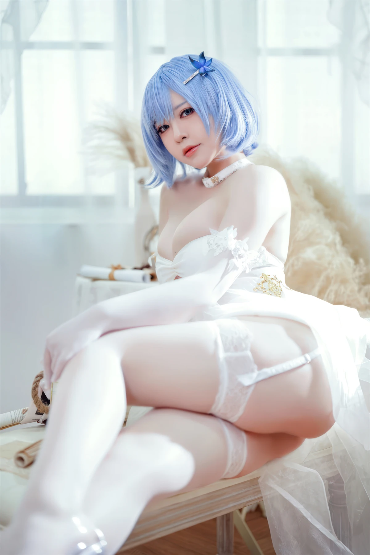 Cosplay 半半子Banbanko – 碧蓝航线 恰巴耶夫 白骑兵的旋律 礼服 - P34