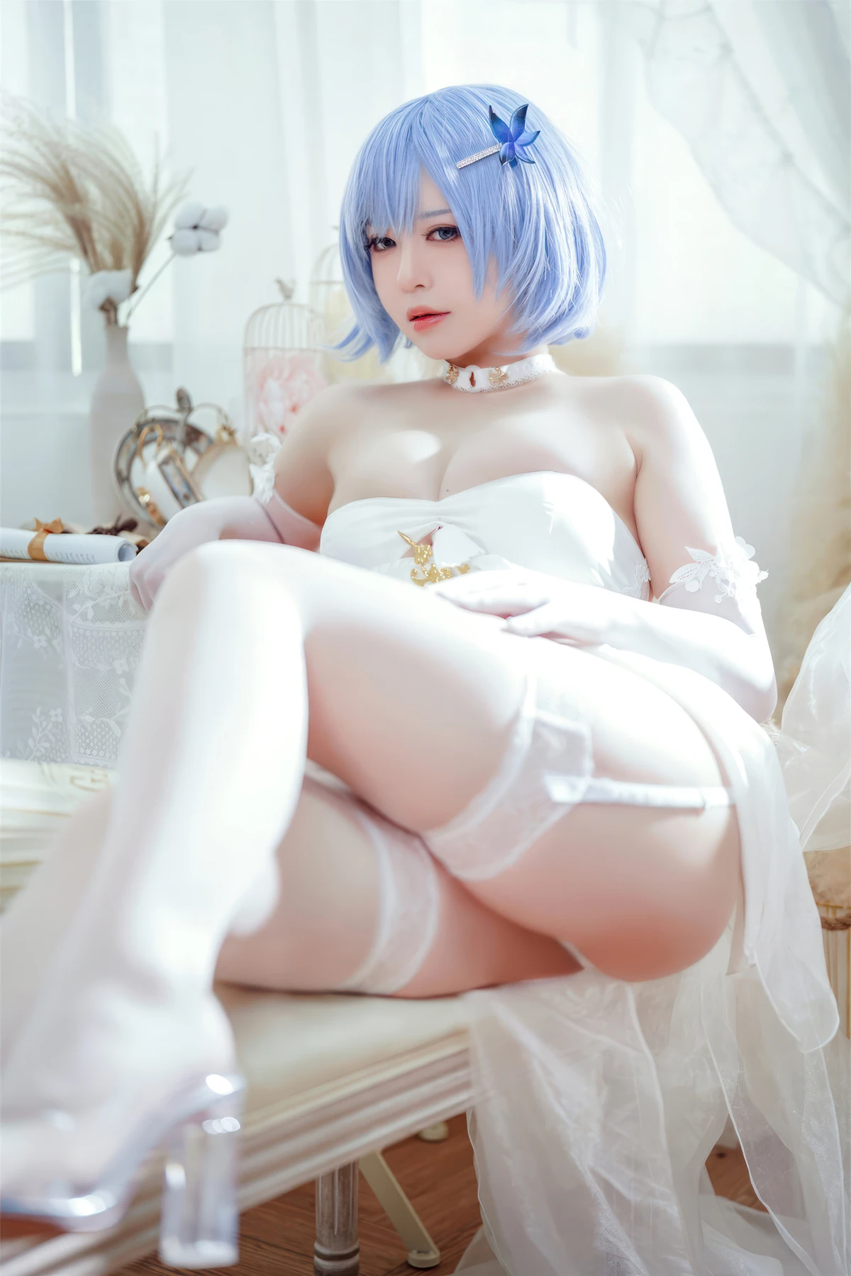 Cosplay 半半子Banbanko – 碧蓝航线 恰巴耶夫 白骑兵的旋律 礼服 - P35