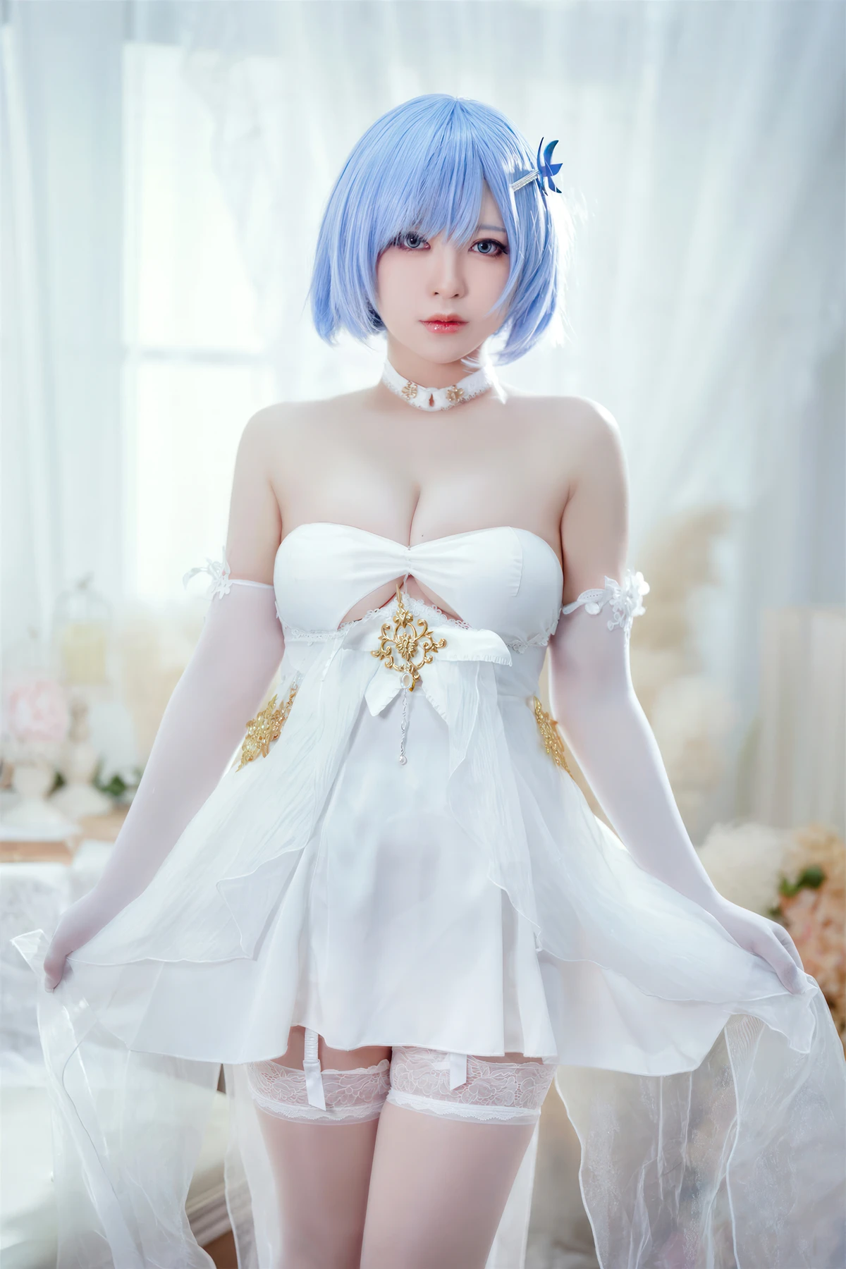 Cosplay 半半子Banbanko – 碧蓝航线 恰巴耶夫 白骑兵的旋律 礼服 - P38