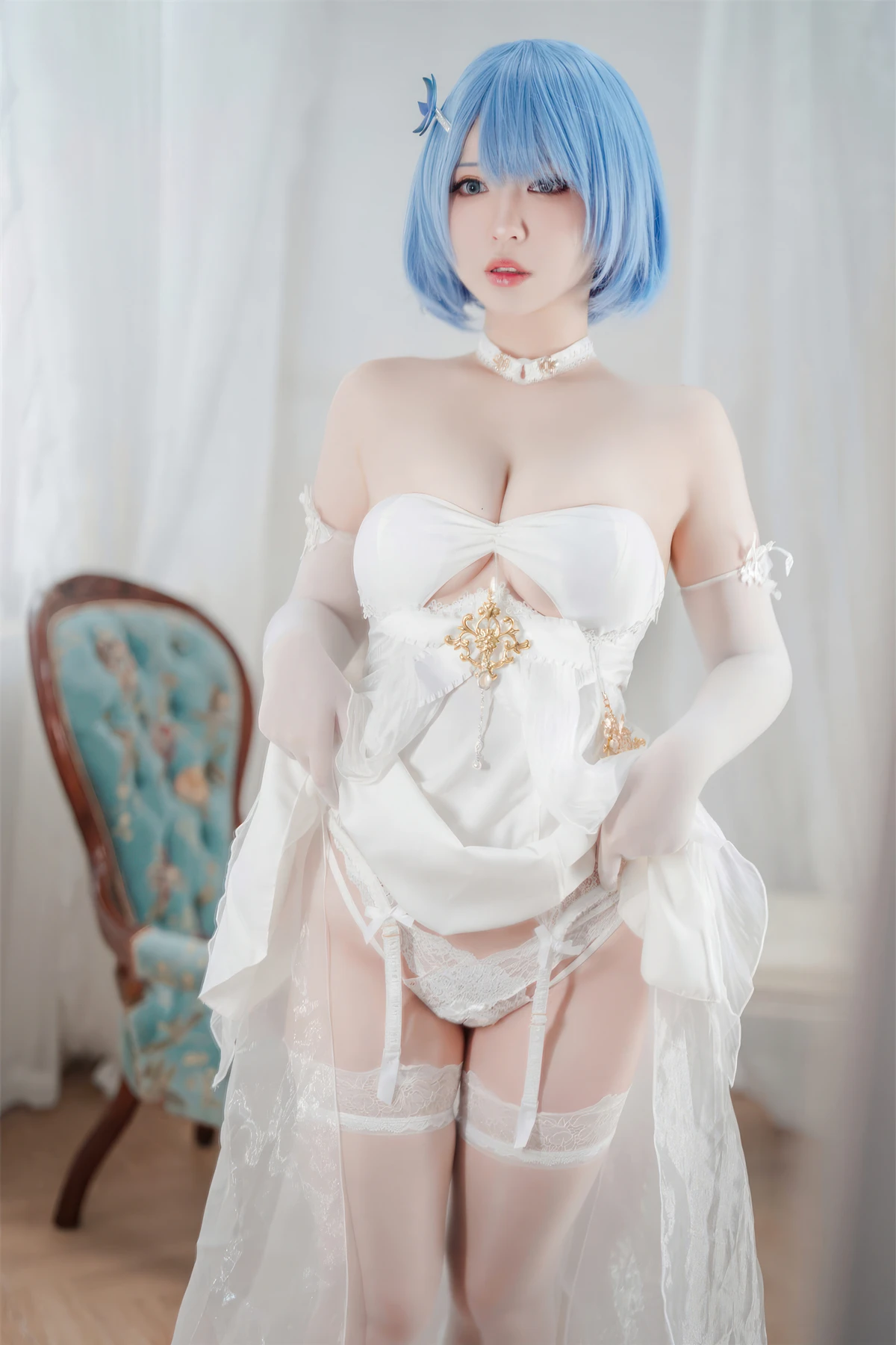 Cosplay 半半子Banbanko – 碧蓝航线 恰巴耶夫 白骑兵的旋律 礼服 - P45