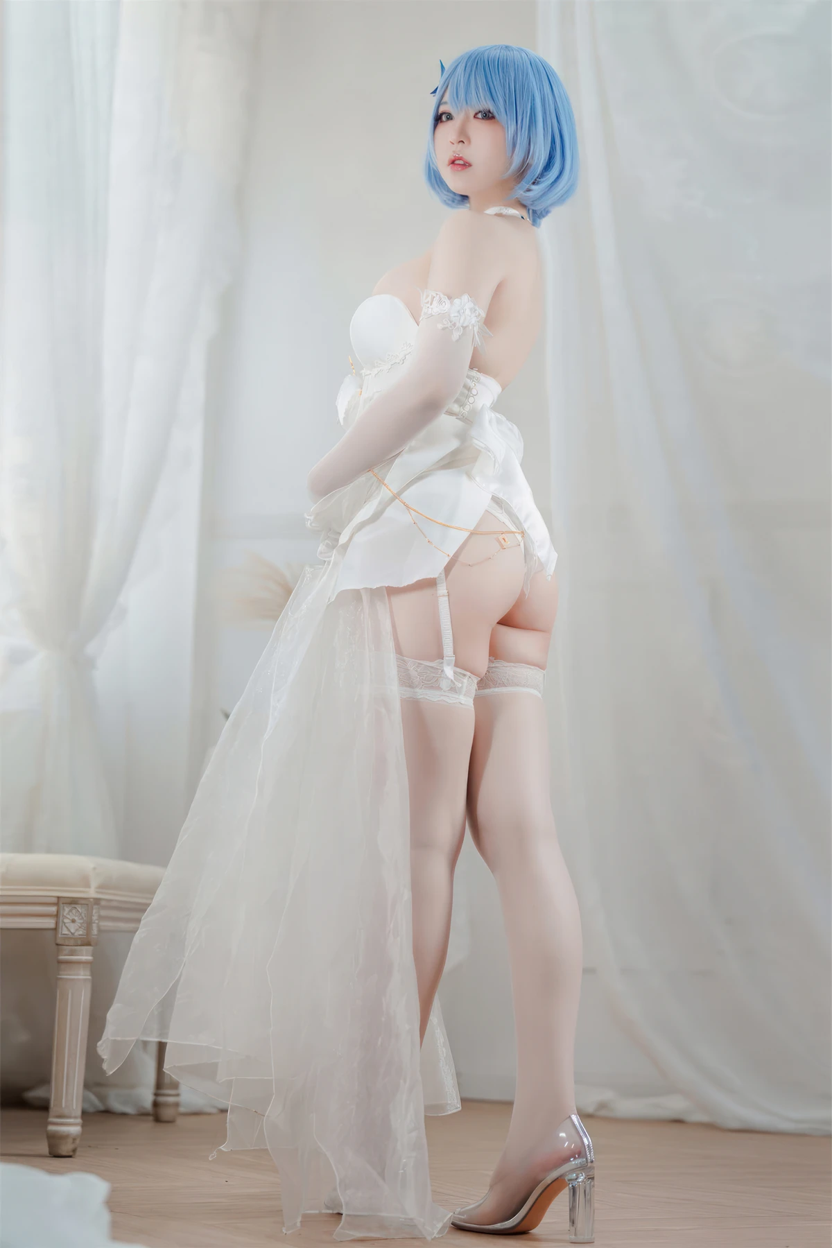 Cosplay 半半子Banbanko – 碧蓝航线 恰巴耶夫 白骑兵的旋律 礼服 - P49