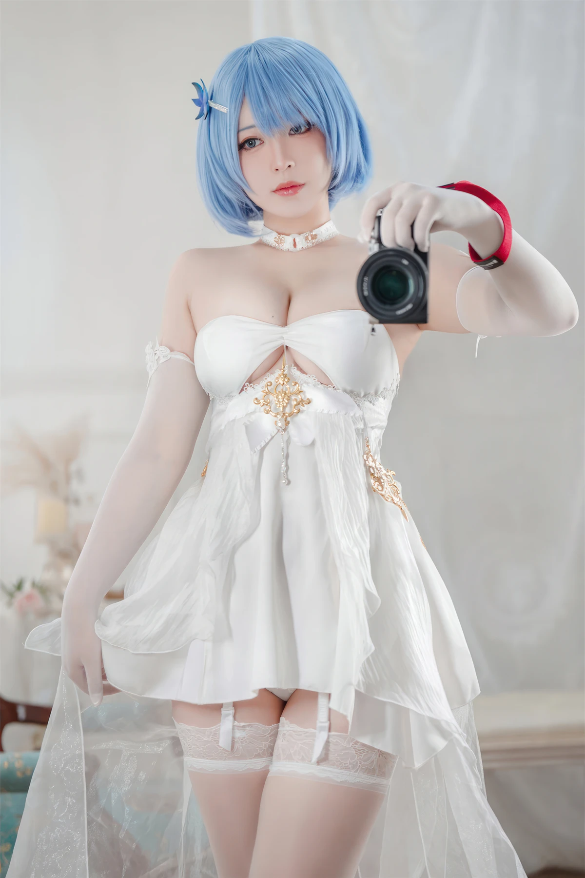 Cosplay 半半子Banbanko – 碧蓝航线 恰巴耶夫 白骑兵的旋律 礼服 - P54